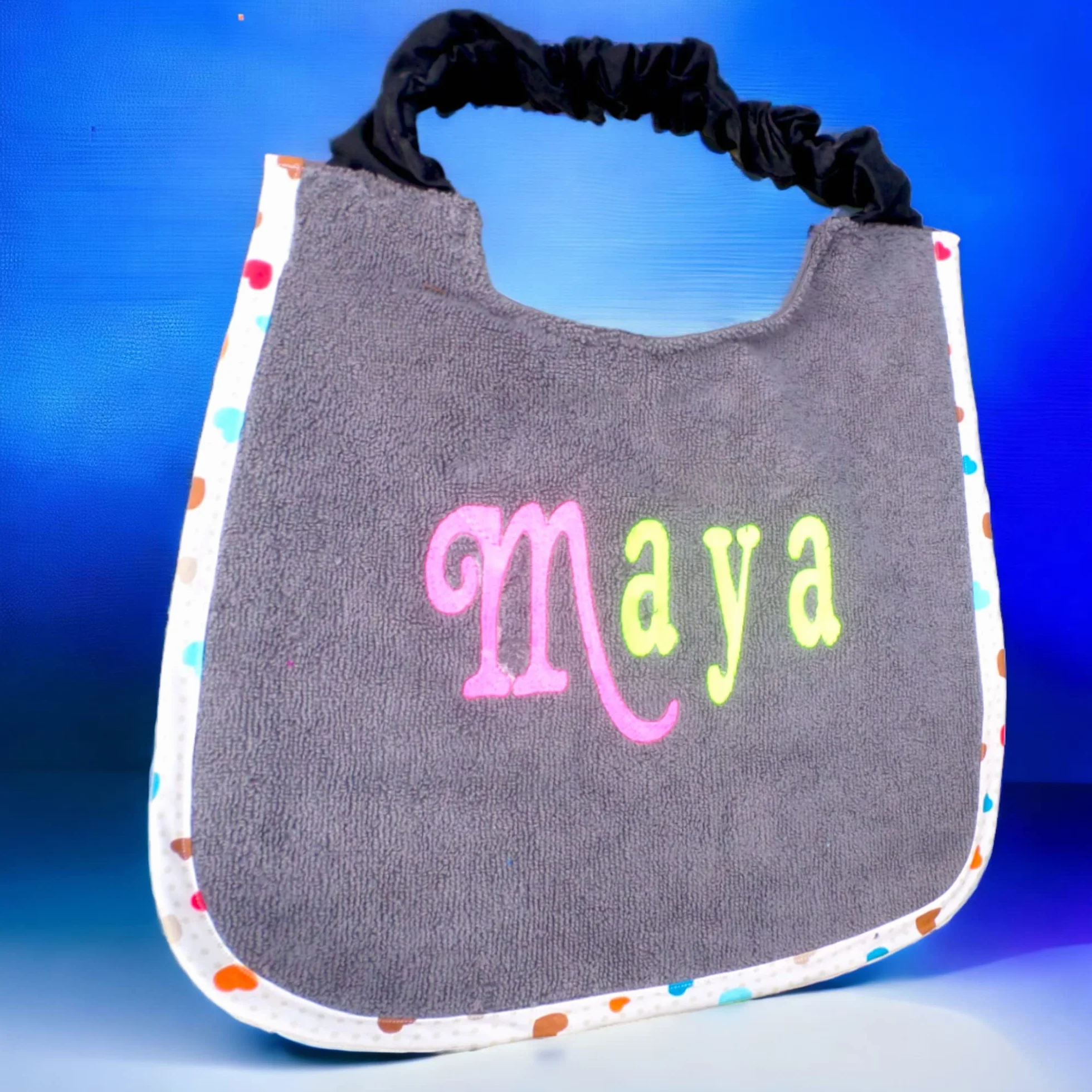 Pettorina personalizzata per cani con ricamo a 2 colori e laccetto regolabile neon