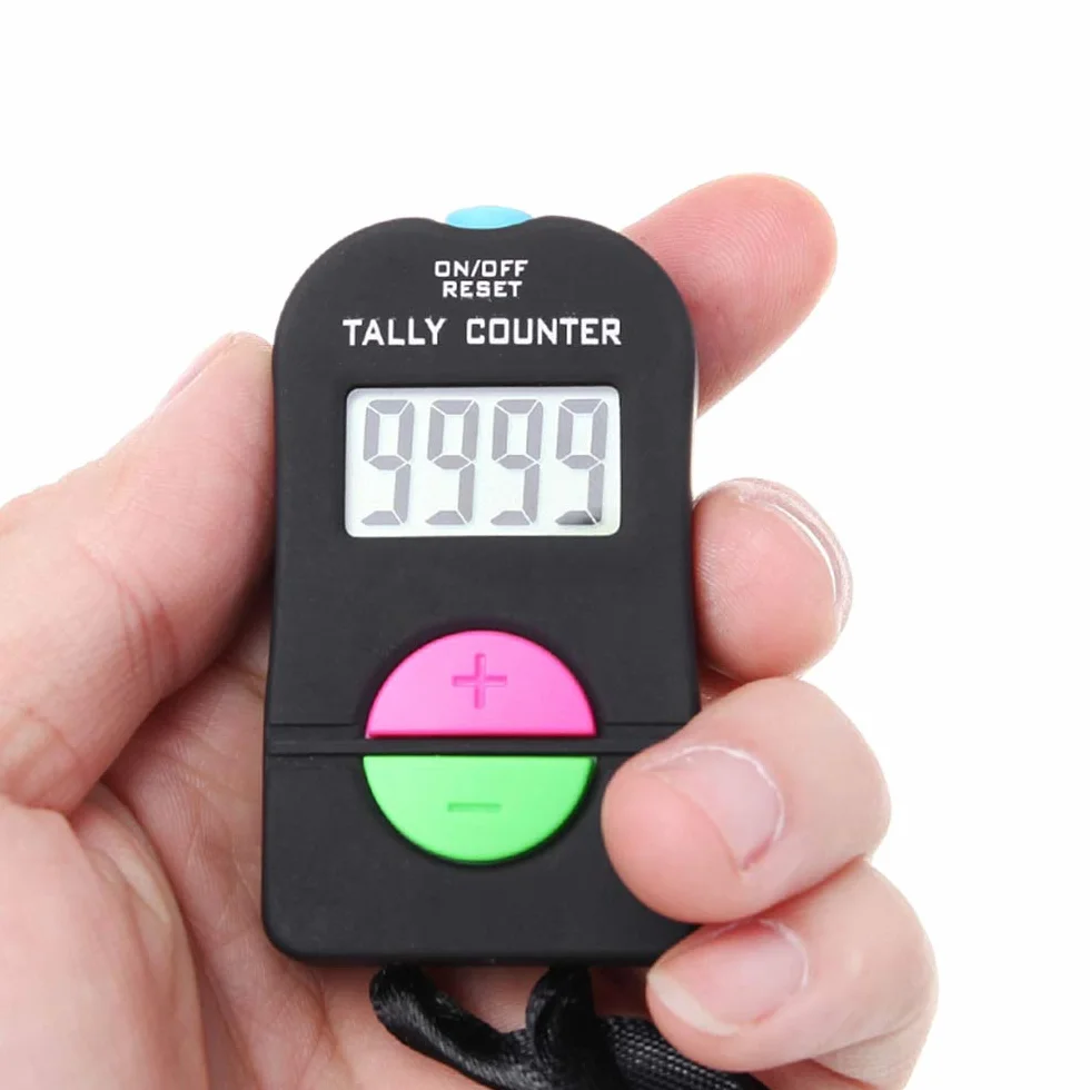 Contatore Digitale per Golf 2 Pezzi Clicker Manuale 0-9999
