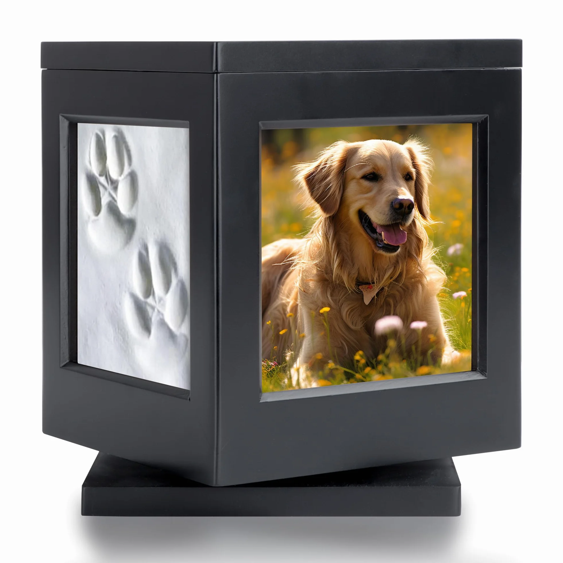 Urna per animali domestici, urna per cani con cornice portafoto souvenirs, urna per gatti con sacchetto di cenere, urna per cani di taglia 40 kg con tampone per timbri – regalo commemorativo