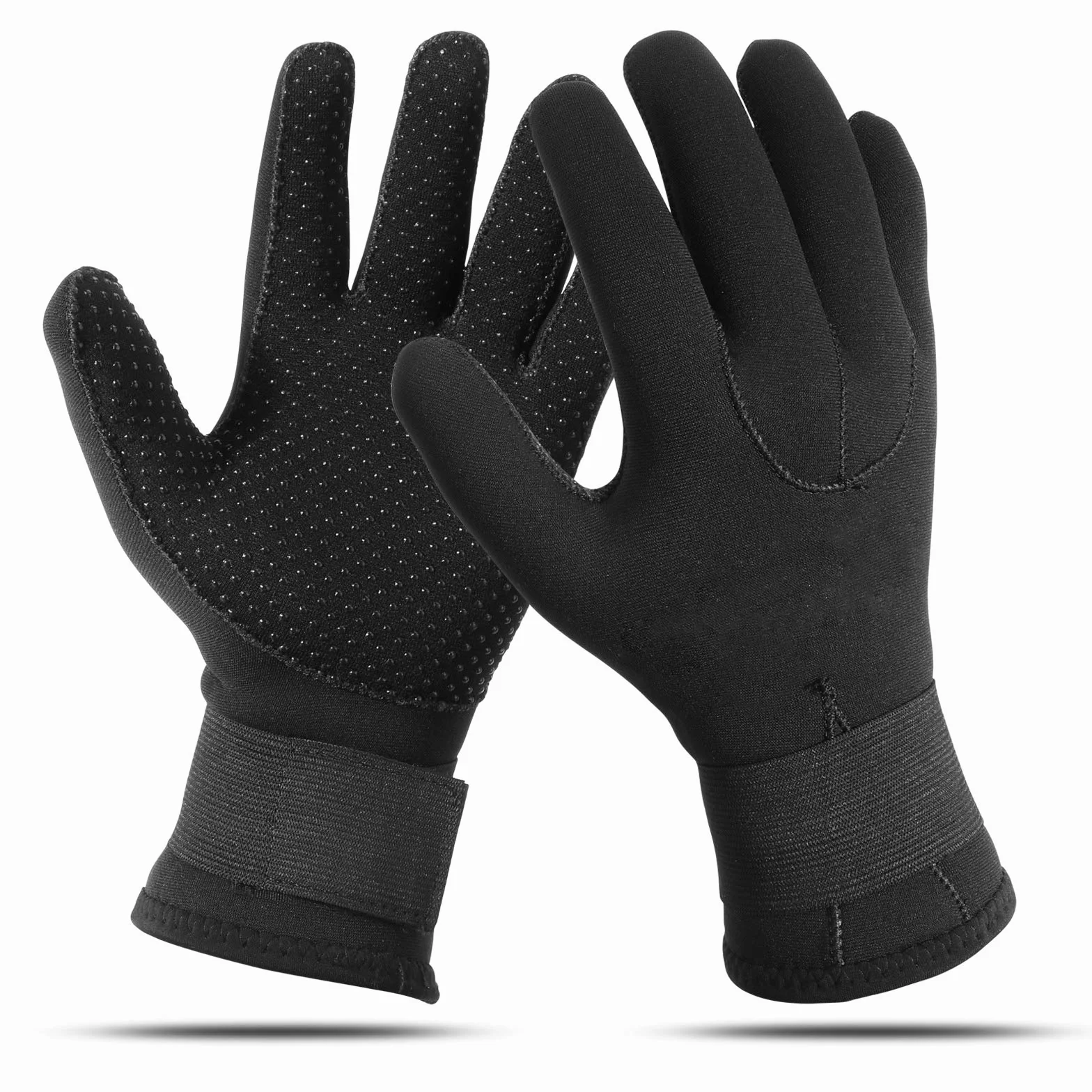 QKURT Guanti in Neoprene, 3mm Tropical Gloves High Stretch Gloves per uomini donne immersioni, surf, kayak, snorkeling, vela, canottaggio