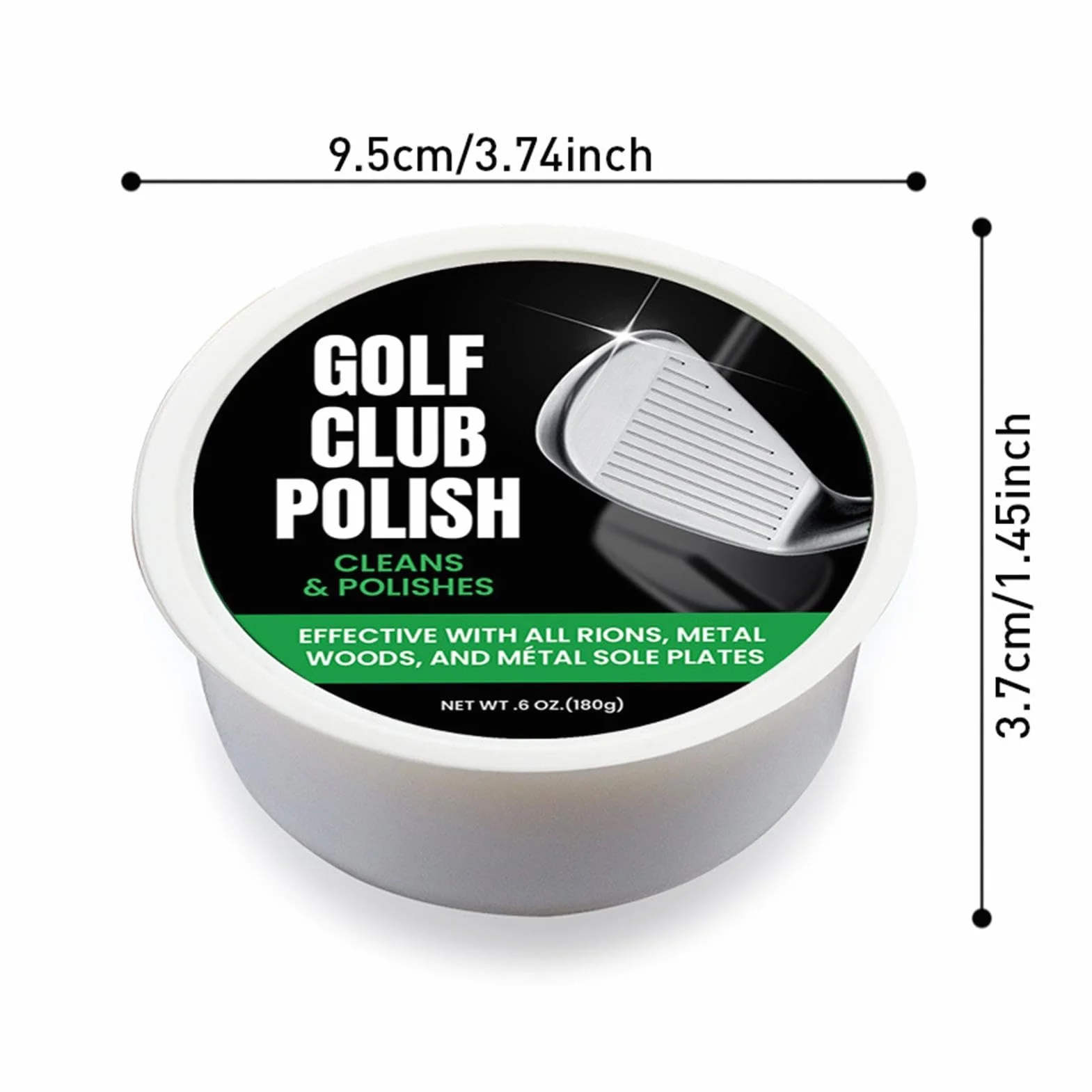 Pasta lucidante per mazze da golf, rimozione graffi inodore, kit per ferri da golf