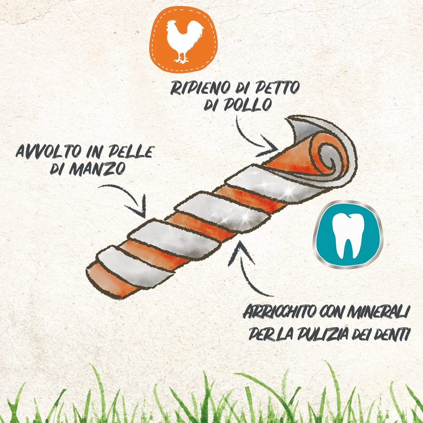 8in1 Pro Dental Twisted Sticks - Bastoncini da Masticare Sani per Cani per la Cura dei Denti, 35 Pezzi