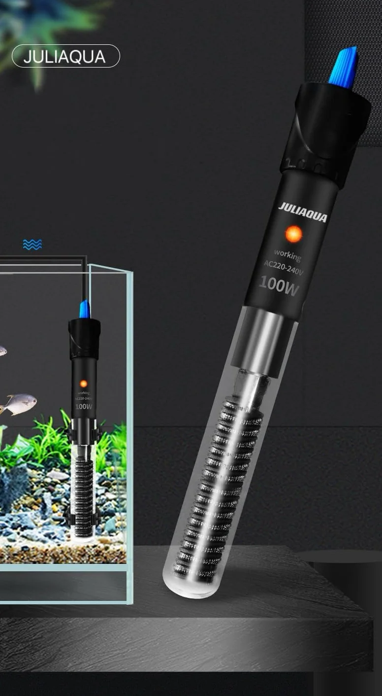 Classic Riscaldatore per Acquario per Pesci e Tartarughe Riscaldamento dell'acquario Riscaldatore Regolabile 100W