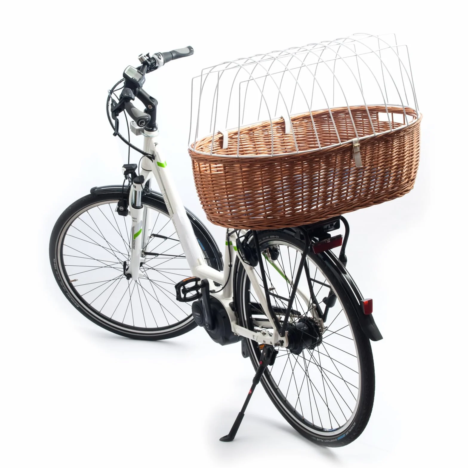 Aumüller Cestino per animali da bicicletta con supporto, lunghezza: 68 cm, montaggio portapacchi