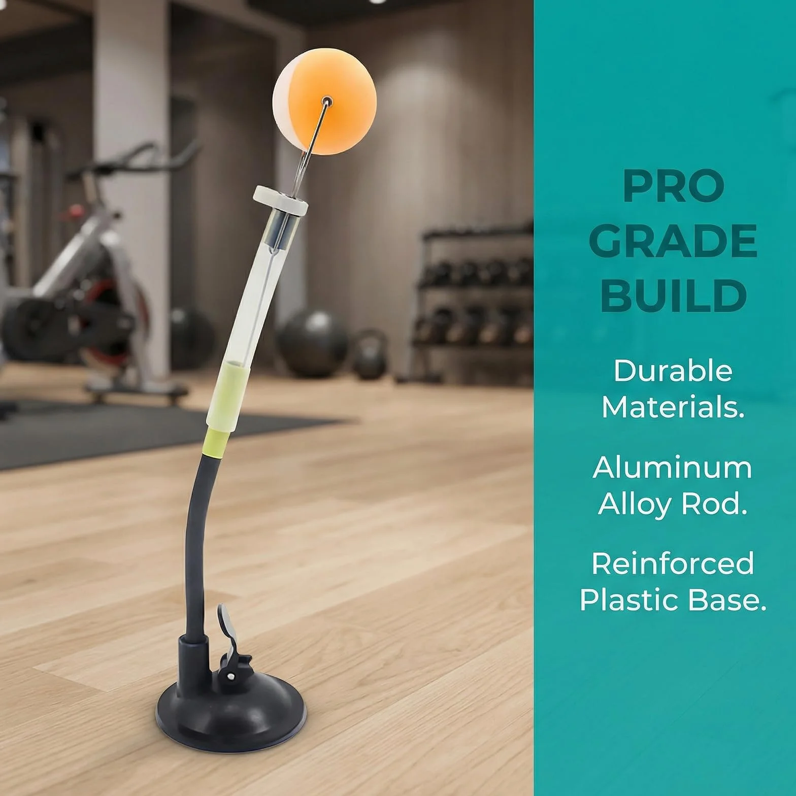BAIFULAI Pong Ball Trainer regolabile in PVC z 2 piłkami miedzianymi do treningu ping ponga