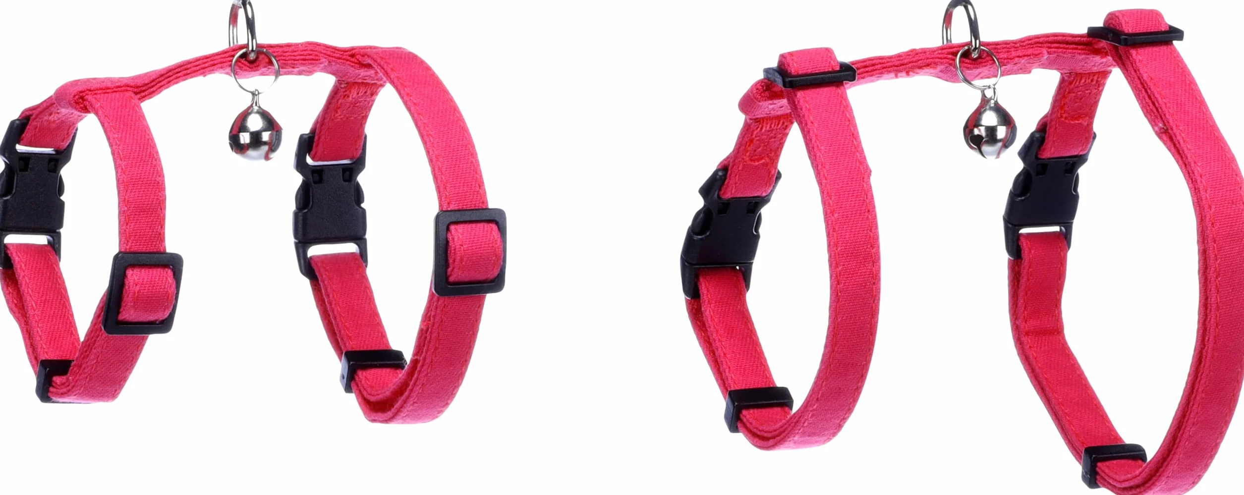 Imbracatura con Guinzaglio Flamingo Lomi – Fuchsia | Per Gattini (Kitten) | A: 15-22 cm, B: 20-30 cm, C: 120 cm x 10 mm x 2 mm – Morbida, Sicura, Regolabile e Leggera
