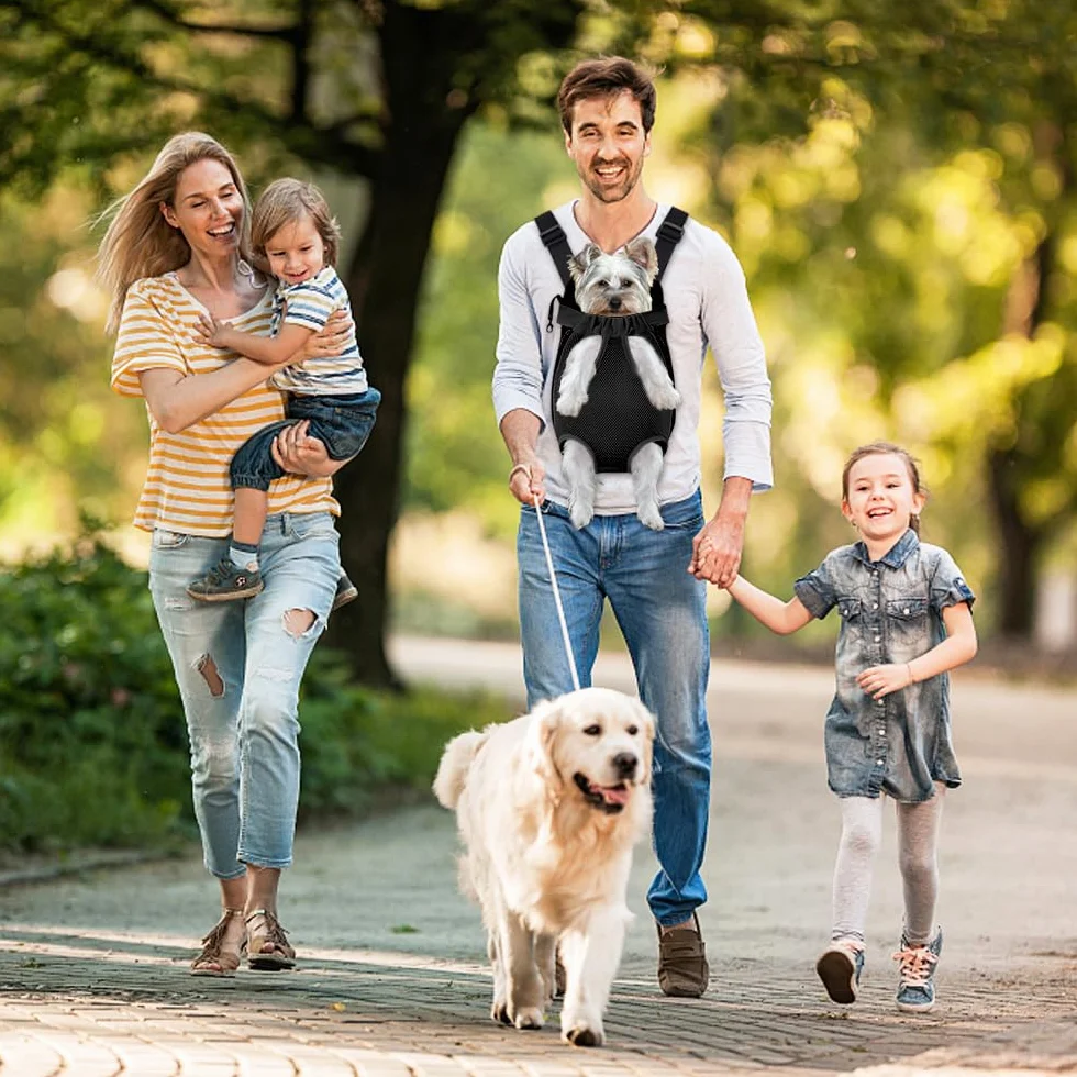 Zaino Trasportino Cane Gatto Regolabile Traspirante Borsa Viaggio per Attività All'aperto