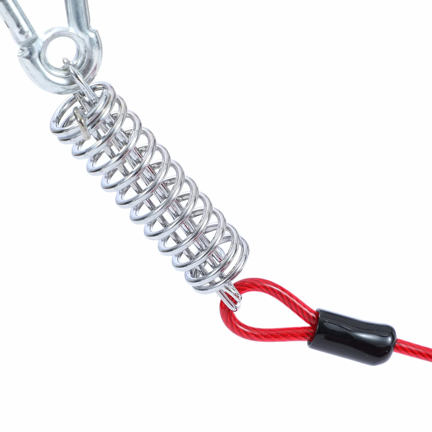 TOPWAY Cavo per Cani 10m Guinzaglio da Cortile per Cani e Picchetto Elicoidale a Terra da 42cm, per Esterni Cortile Campeggio Parco Animali Domestici, Rossa + Rossa