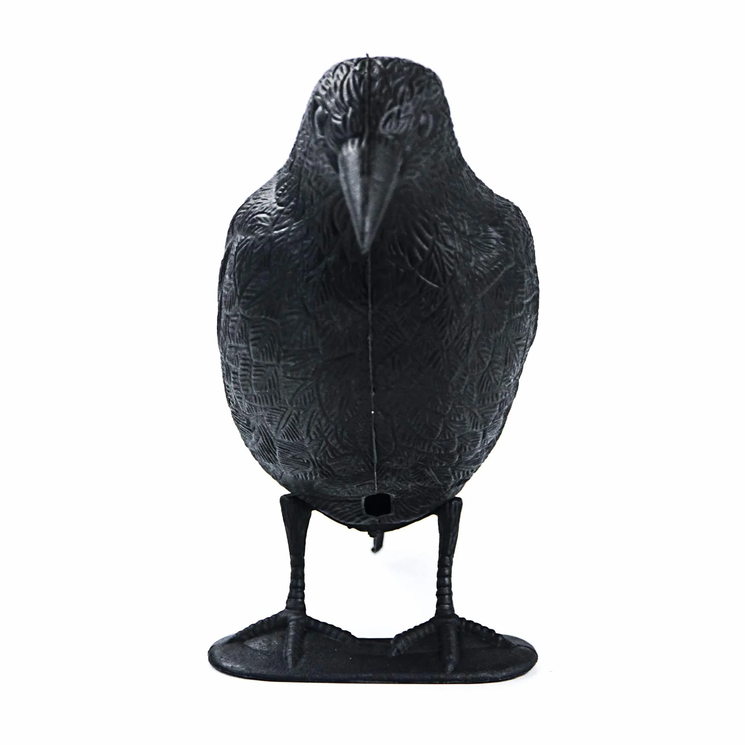 GUGULUZA Crow Decoys con piedi e paletto per caccia Halloween decorazione giardino nero
