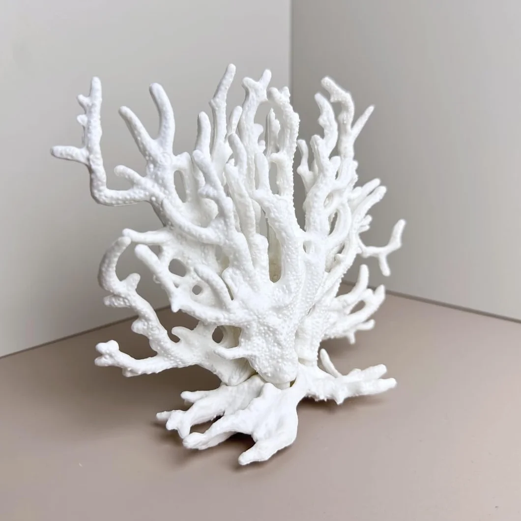 corallo decorativo decorazioni acquario - piante acquario e corallo in resina per acquari d'acqua dolce - accessori (bianco)