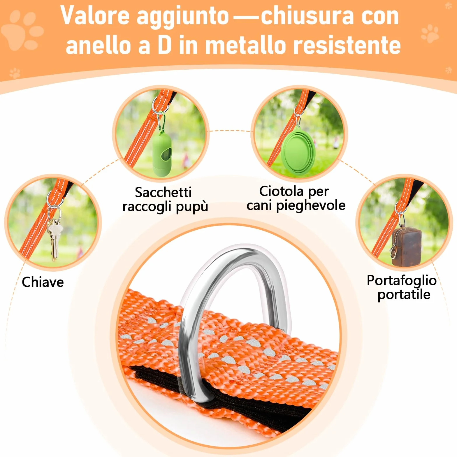 X XBEN Guinzaglio Addestramento per Cani, 1,5M 3M 5M 10M 15M 20M 25M 30M 50M Lunghina Leggera per Cane, Con Impugnatura Comfort e fibbia a D, per Tutti i Cani, per Richiamo, Parco e Campeggio