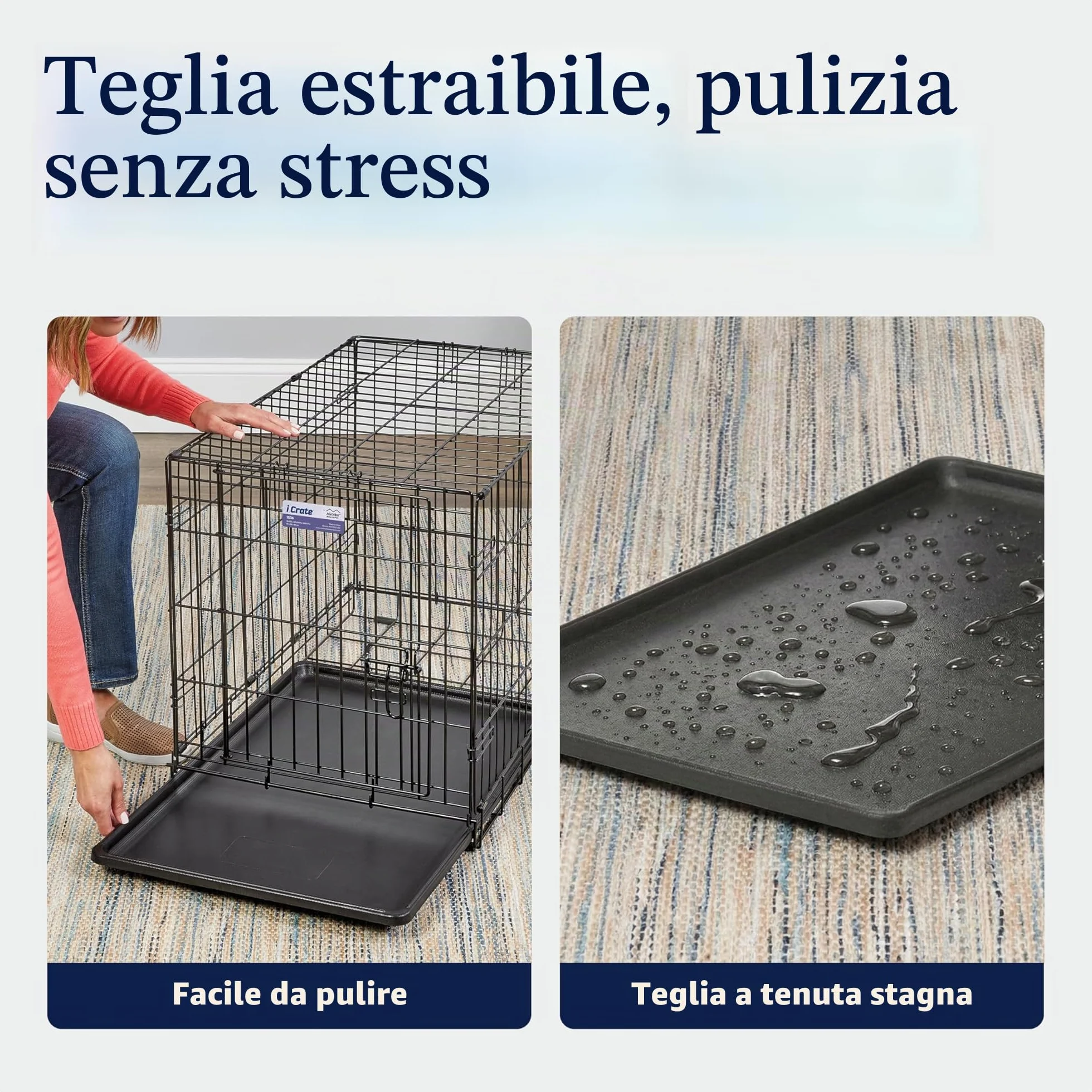 MidWest Homes for Pets iCrate Gabbia per cani 60,96 cm a porta singola nero mod. 1524
