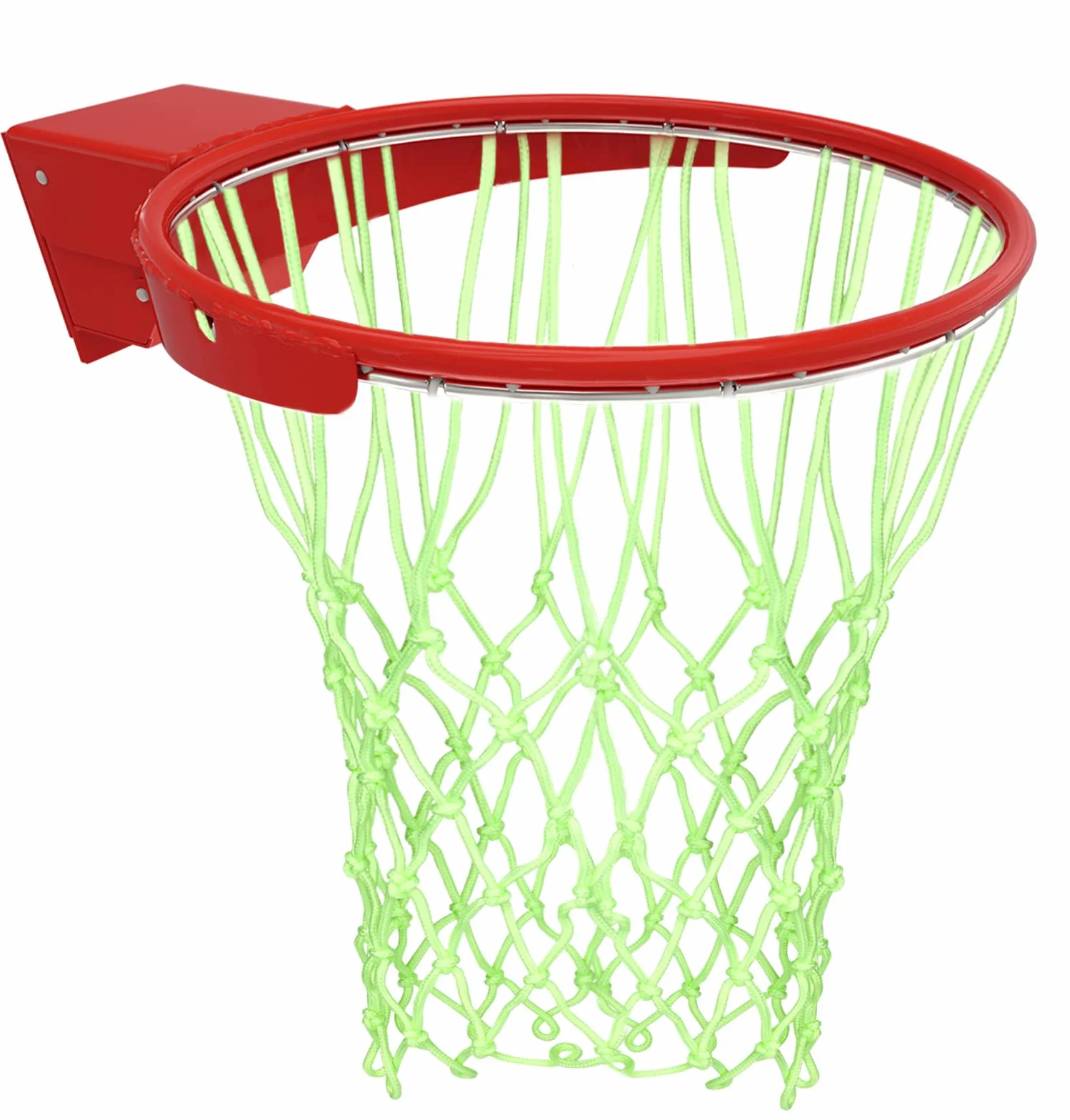 SAVITA 1pz Rete da Basket Luminosa, Nylon Robusto Rete per Canestro Retina Basket Energia Solare Rete Pallacanestro Fluorescente Verde per Esterno Sport Stadio Scuola (12 Loop di Dimensioni Standard)