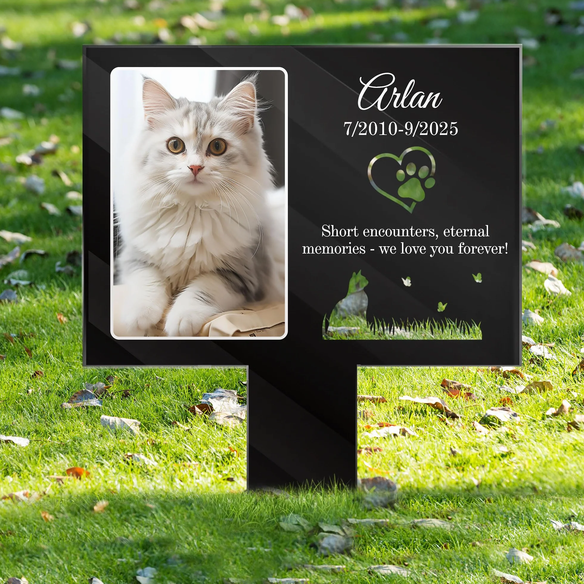 Targa Commemorativa Personalizzata per Animali Domestici, Targhetta Commemorativa da Giardino per Animali Domestici, Placca Commemorativa per Cani, Tombe, Decorazione Commemorativa