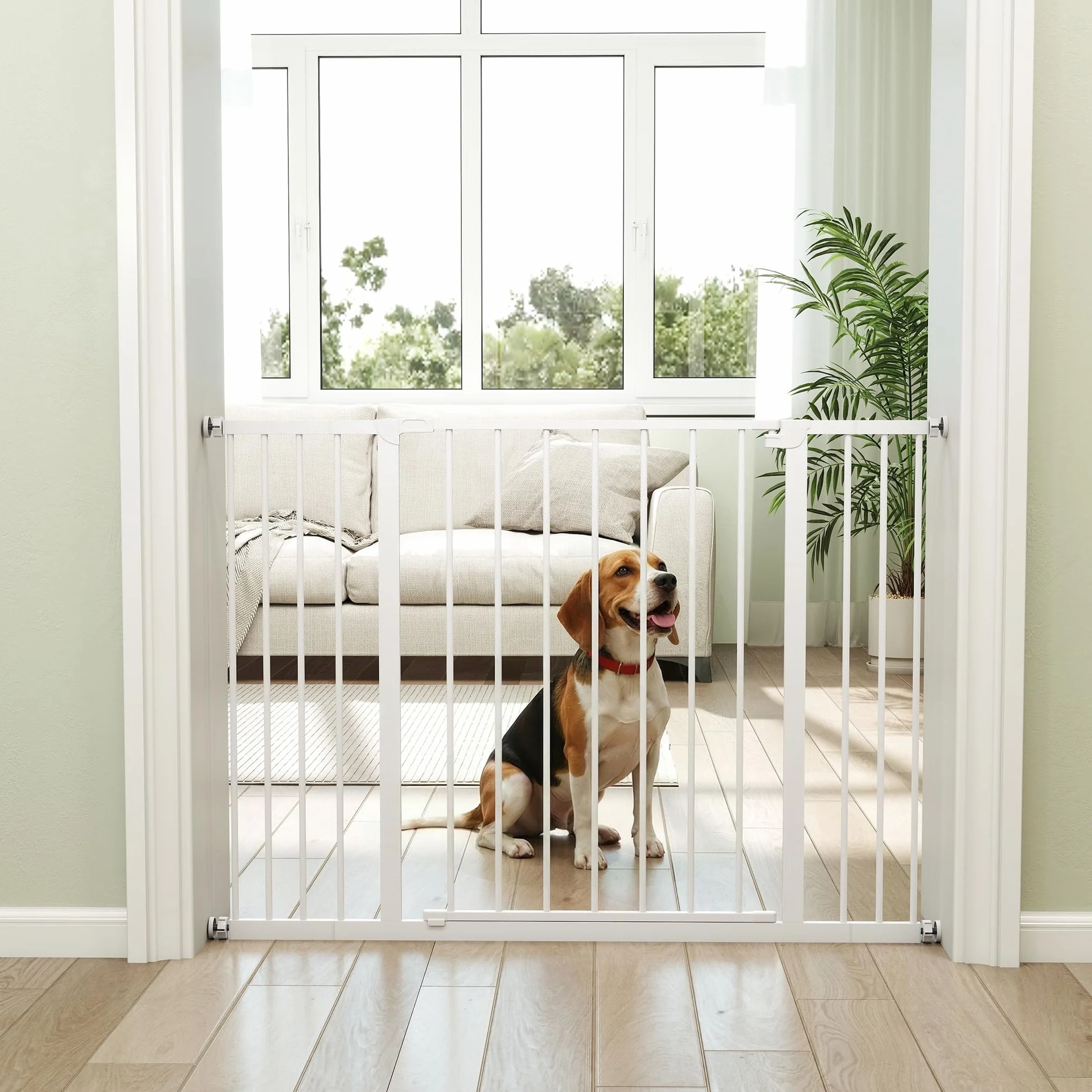 PawHut Cancellino per Cani Estensibile 76-107 cm Metallo Plastica Bianco