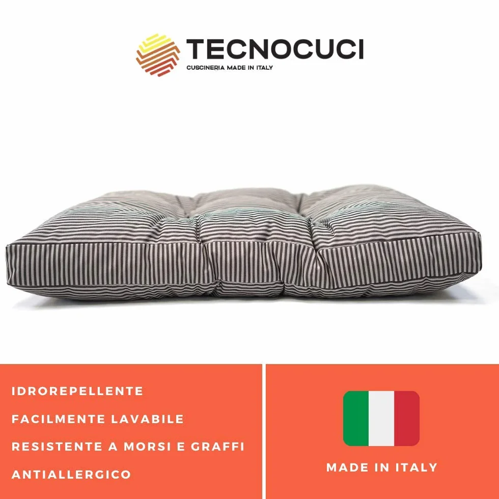 TECNOCUCI Cuscino per cani taglia media, 100% Made in Italy - Cuccia per cani interno - Facilmente lavabile