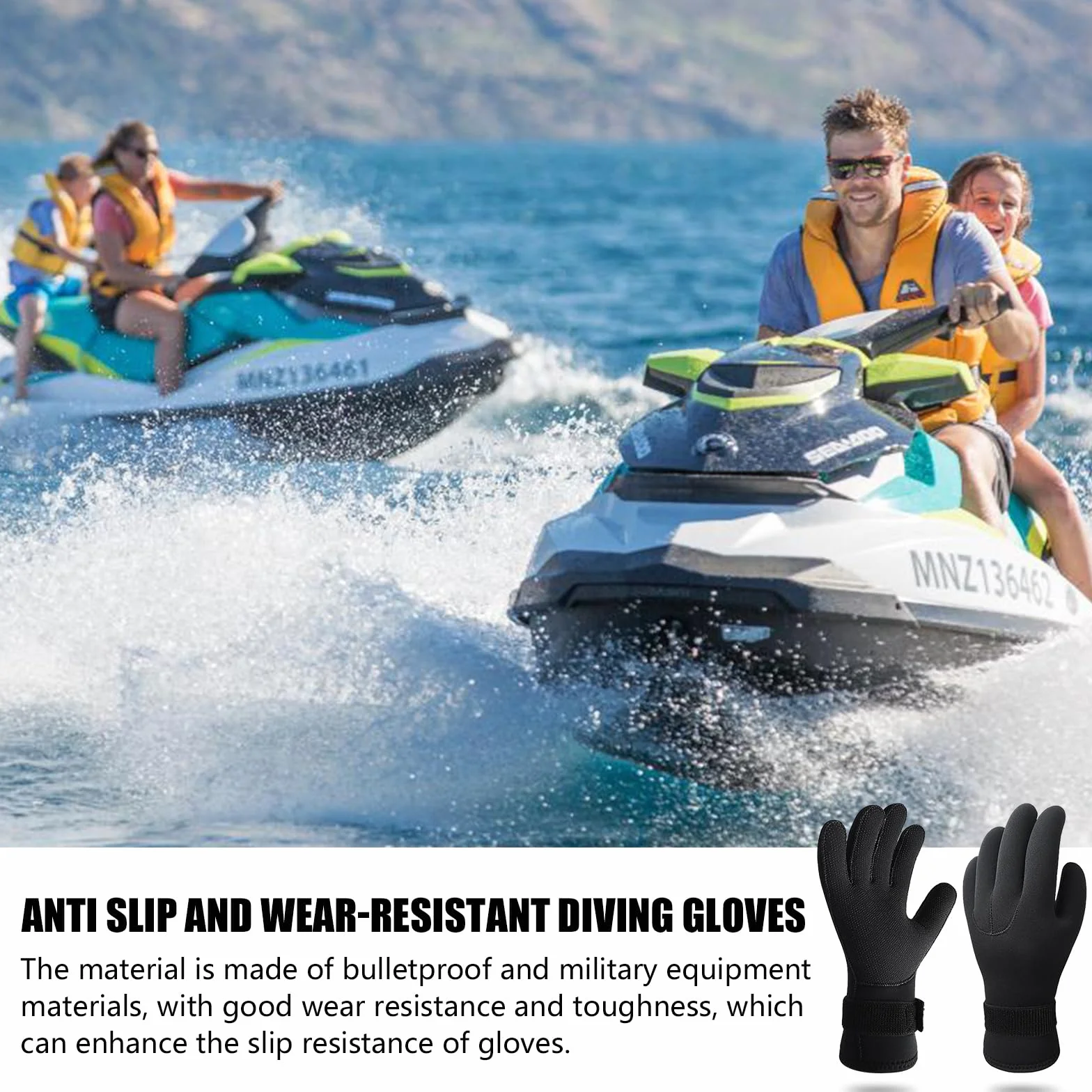 Guanti Da Immersione in Neoprene, Guanti Muta Sub 3mm, Guanti Termici Impermeabili Uomo Donna Nero, Guanti da Pesca Subacquea, Guanti da Snorkeling