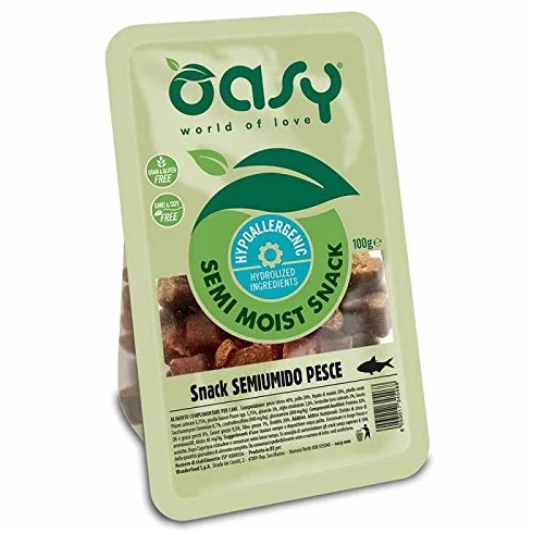 OASY SNACK DOG SEMIUMIDO PESCE 100 GR.