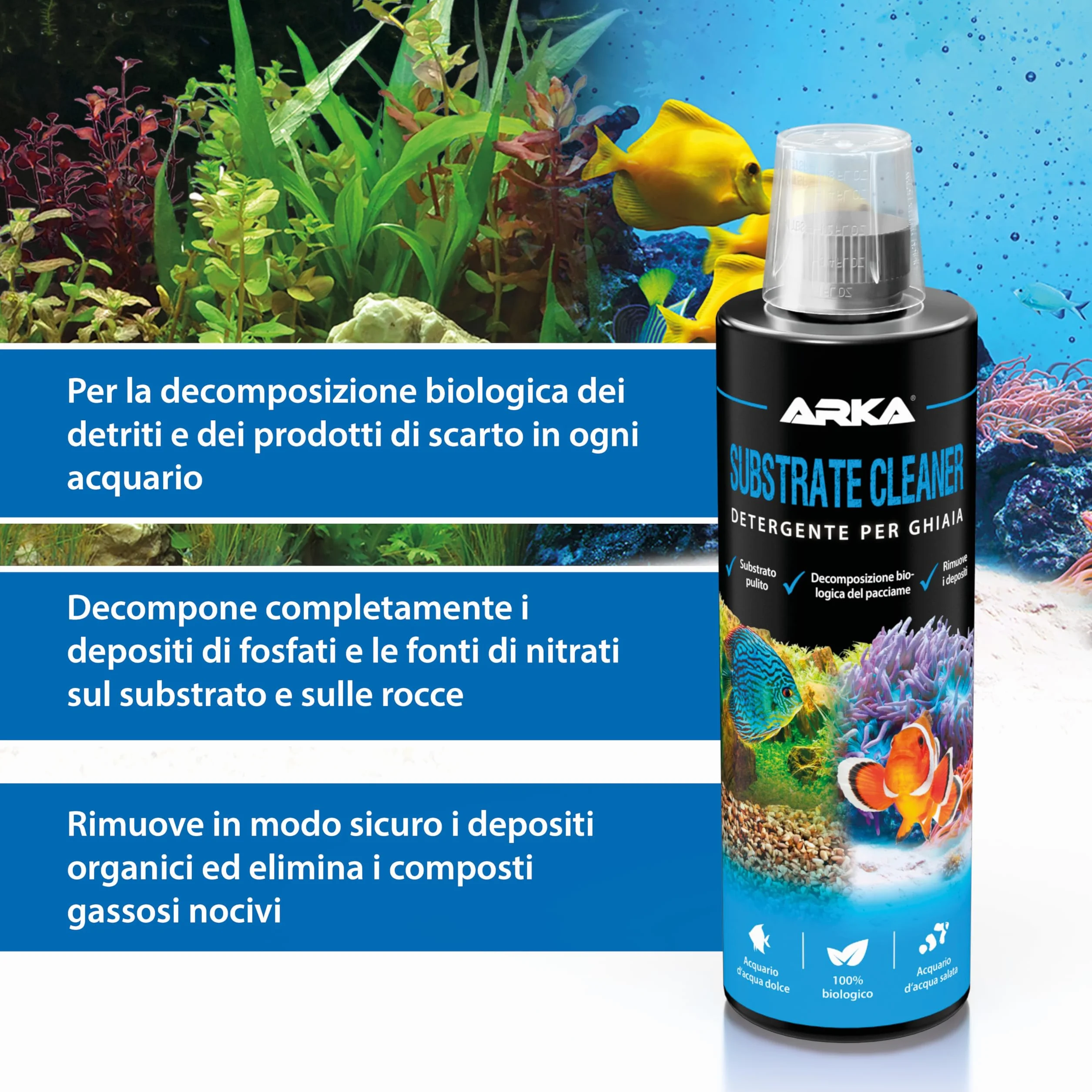 MICROBE-LIFT Substrate Cleaner Pulitore fondo acquario 236 ml – pulizia biologica con batteri attivi