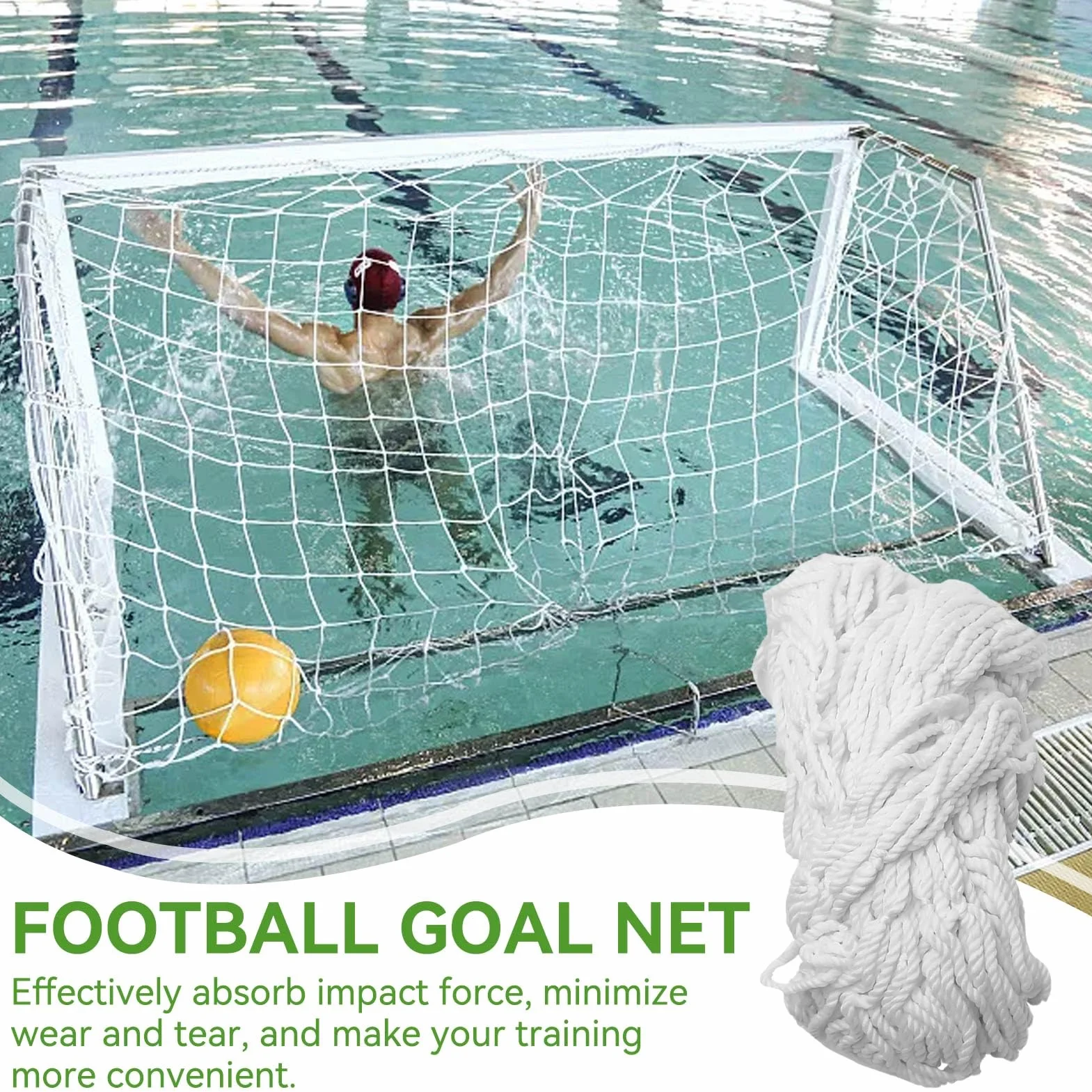 Rete per porte da calcio, Reti per porte di ricambio per calcio Rete per porte da calcio sportive Rete per porte da calcio a grandezza naturale per allenamenti di partite sportive