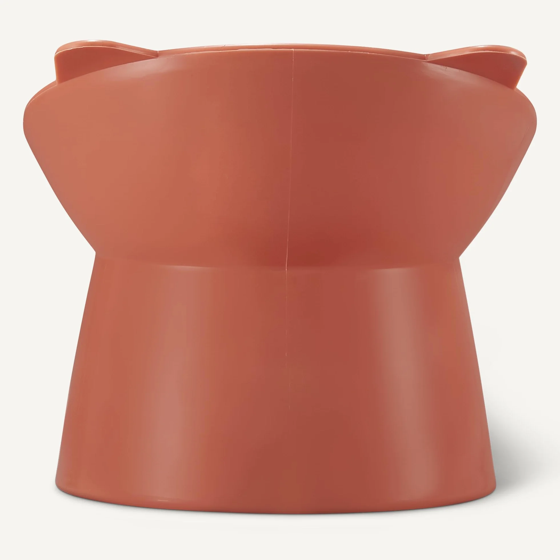 Amazon Basics, Ciotole Rialzate per Gatti, a Forma di Orecchio di Gatto, Confezione da 2, 13,2 × 13,2 × 11,4 cm, Arancione e Blu