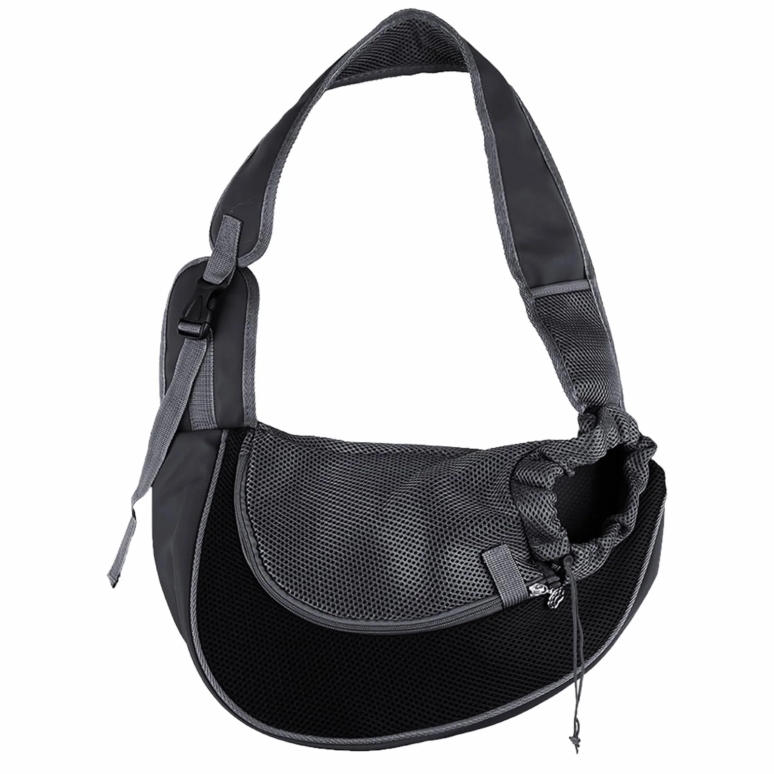Borsa da Viaggio per Cani, Regolabile Borsa Animali Domestici, Trasportino da Passeggio, Borsas Porta Cane, Marsupio per Cani, per Viaggio Passeggiata（Nero）