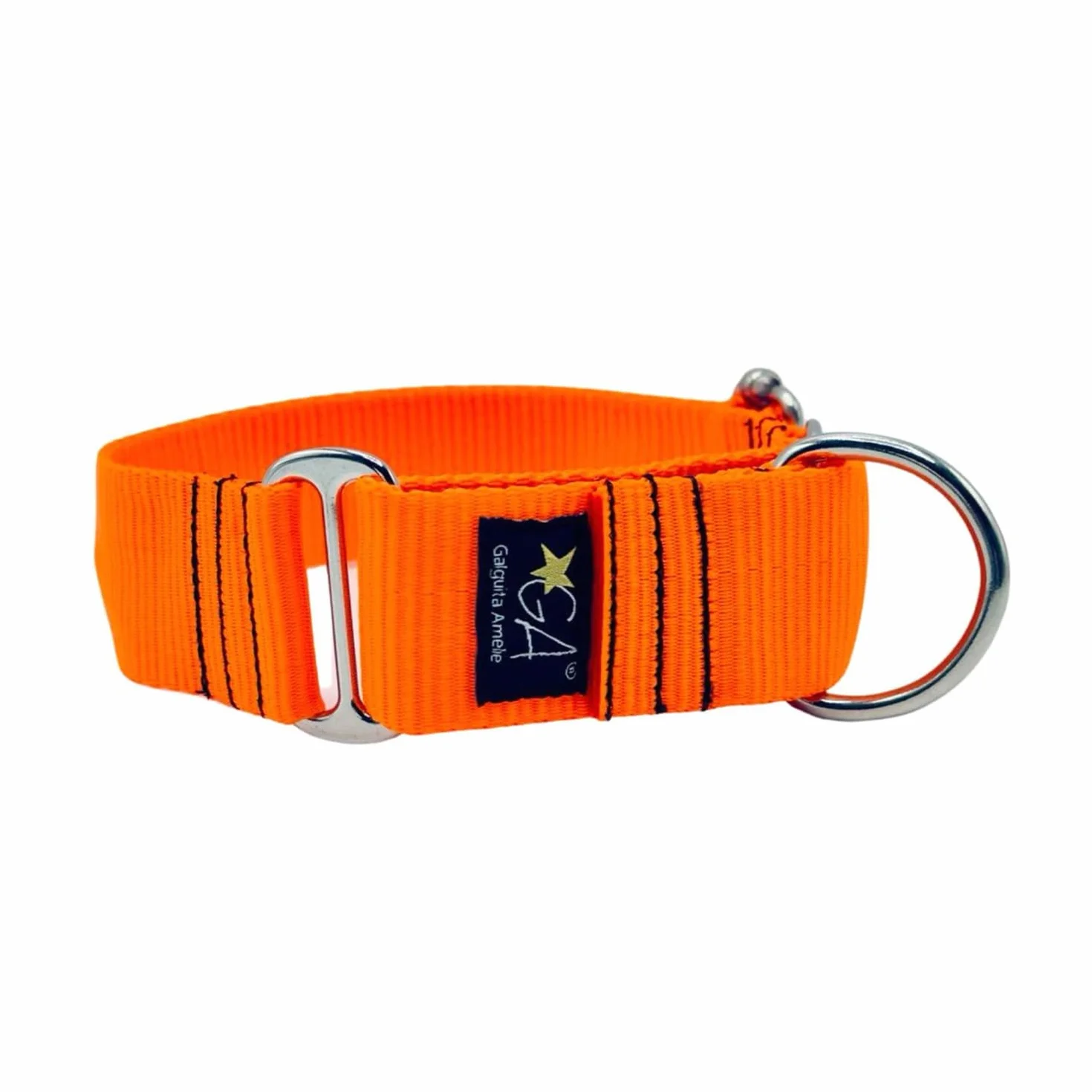 Collana Martingale Nude Arancione Fluor 4 cm Taglia L