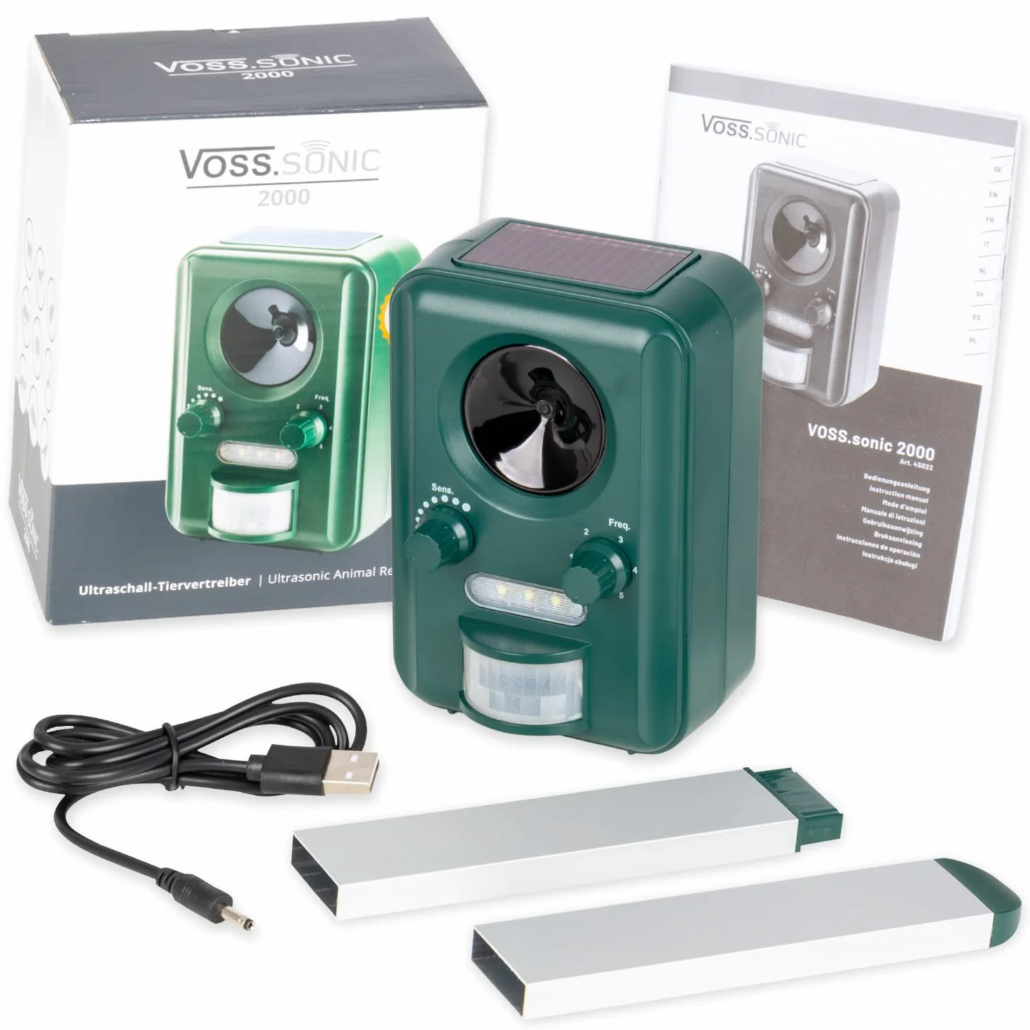 VOSS.sonic Repellente 2000 scaccia Gatti, Cani ad ultrasuoni