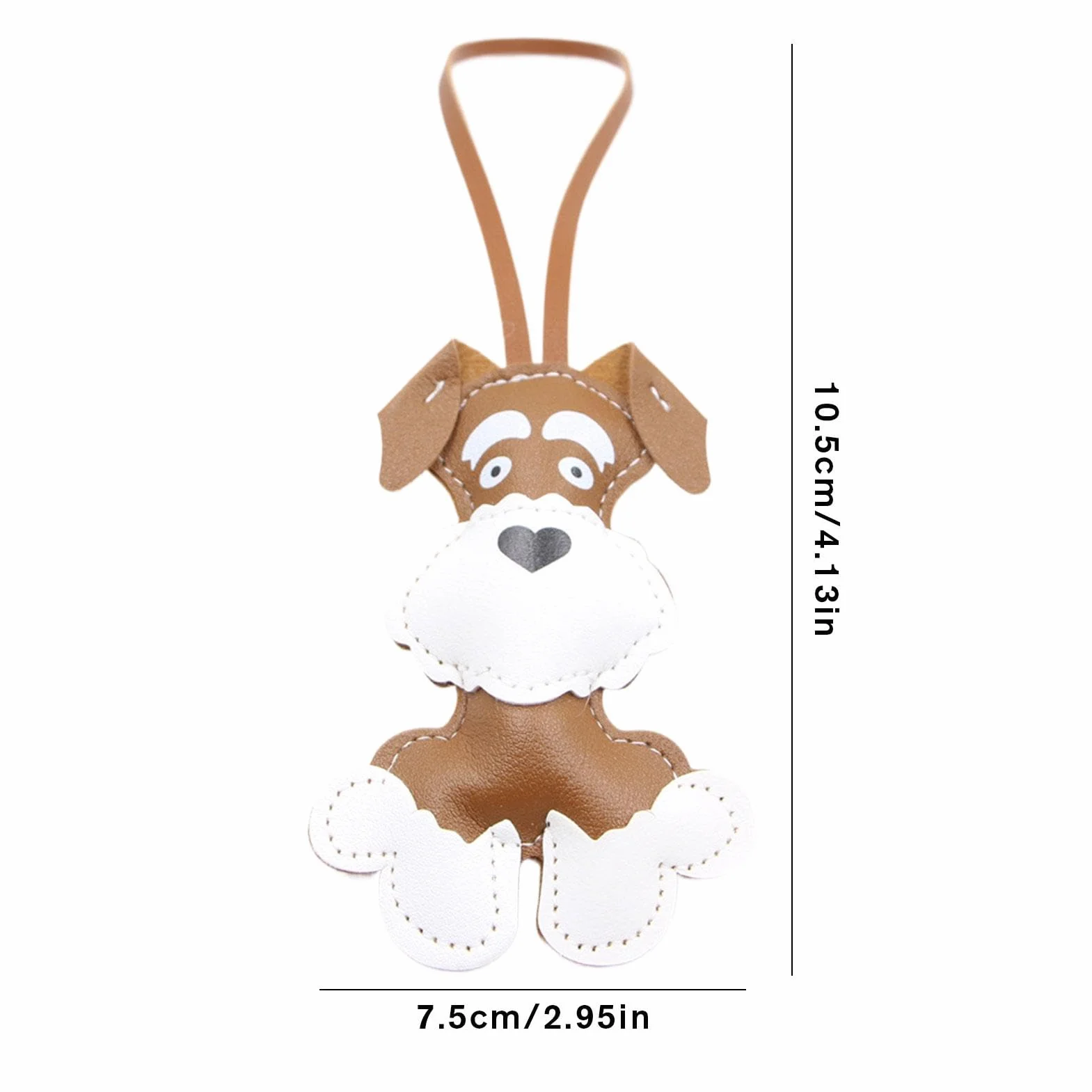 Borsa per cani, charme, borsa per animali in pelle, con ciondolo a forma di cucciolo, in pelle PU, per donne e ragazze