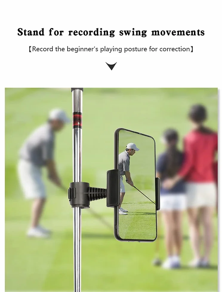 Regulowany uniwersalny uchwyt na telefon do rejestracji swing golfowy, obrót 360°