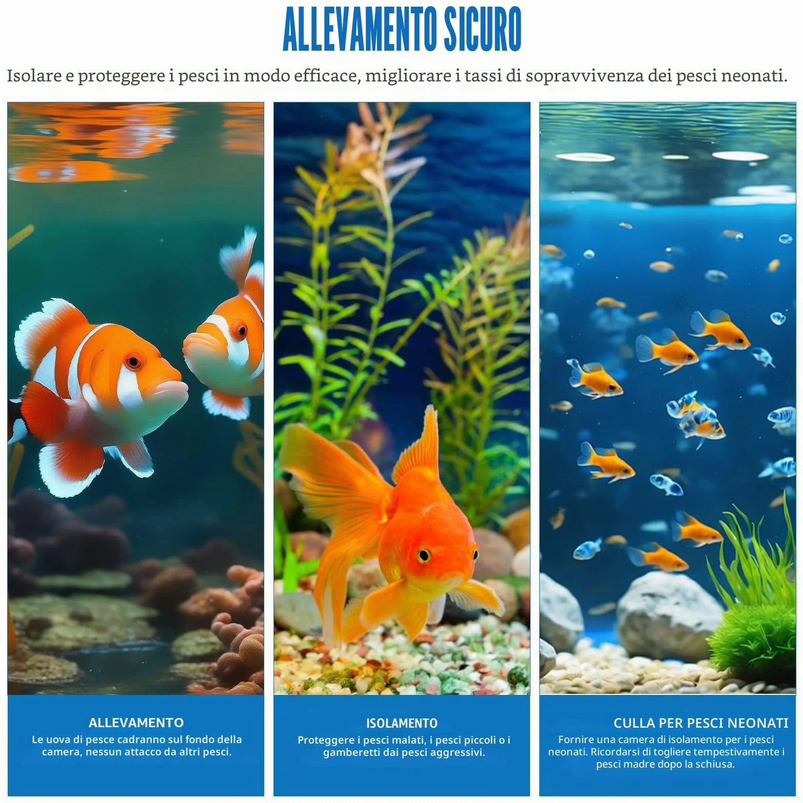 Scatola di Allevamento di Pesci d'Acquario, Scatola di Isolamento per Allevamento di Acquario Trasparente in Acrilico Incubatrice Pensili con Ventose per Neonati Gamberetti, 30x15x15 cm