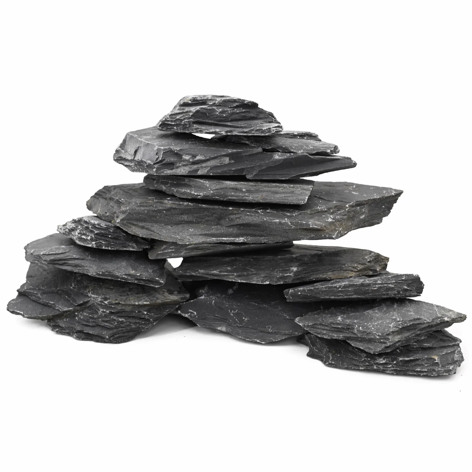 Unocho Rocce per Acquario 2,25kg Pietra di Ardesia Naturale per Aquascaping Piattaforma per Rettili Terrario Vivario Paludario Bonsai Giardino in Miniatura(5-10cm)