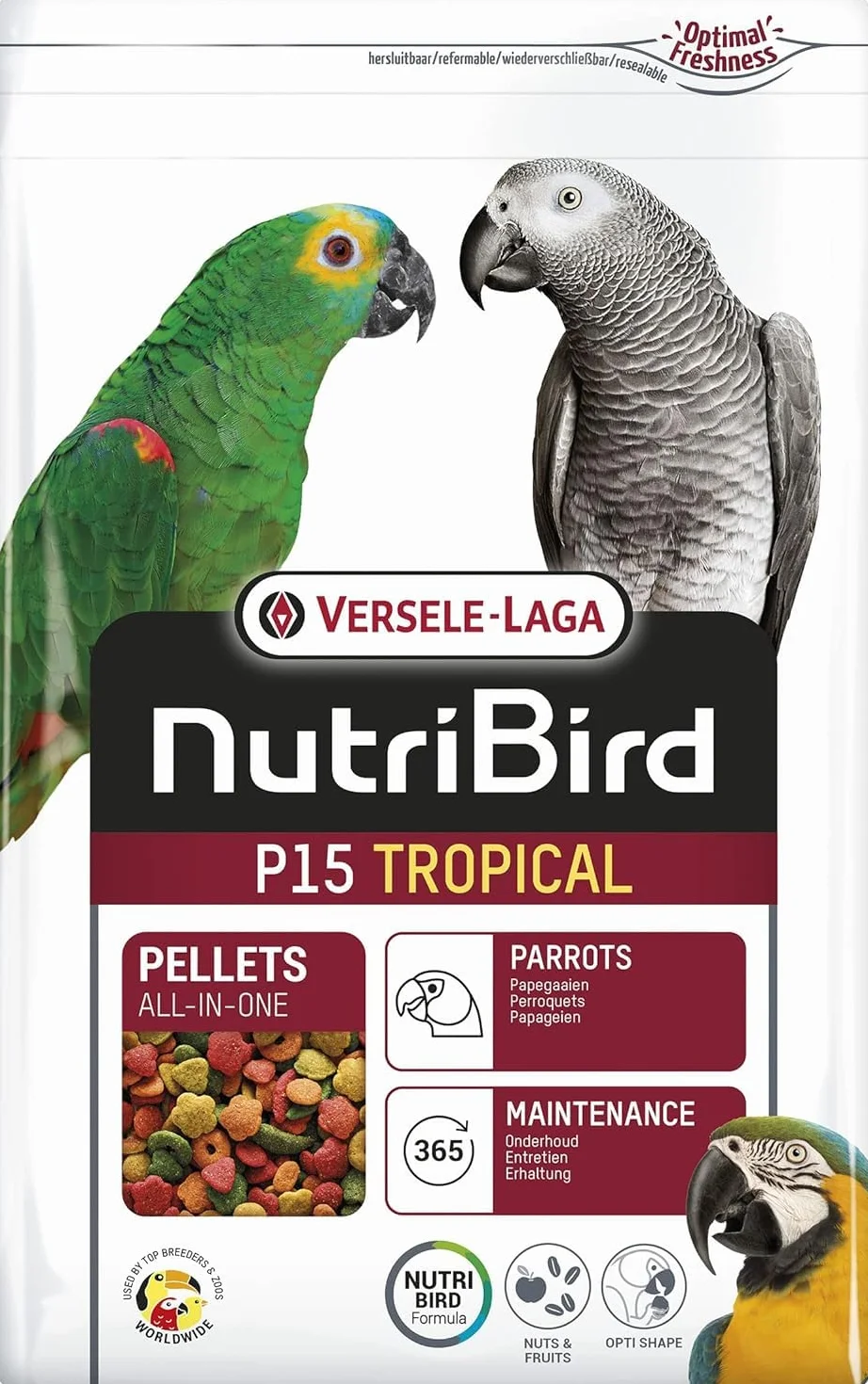 VERSELE-LAGA NutriBird P15 Tropical Pellet estrusi Alimento per pappagalli 3kg