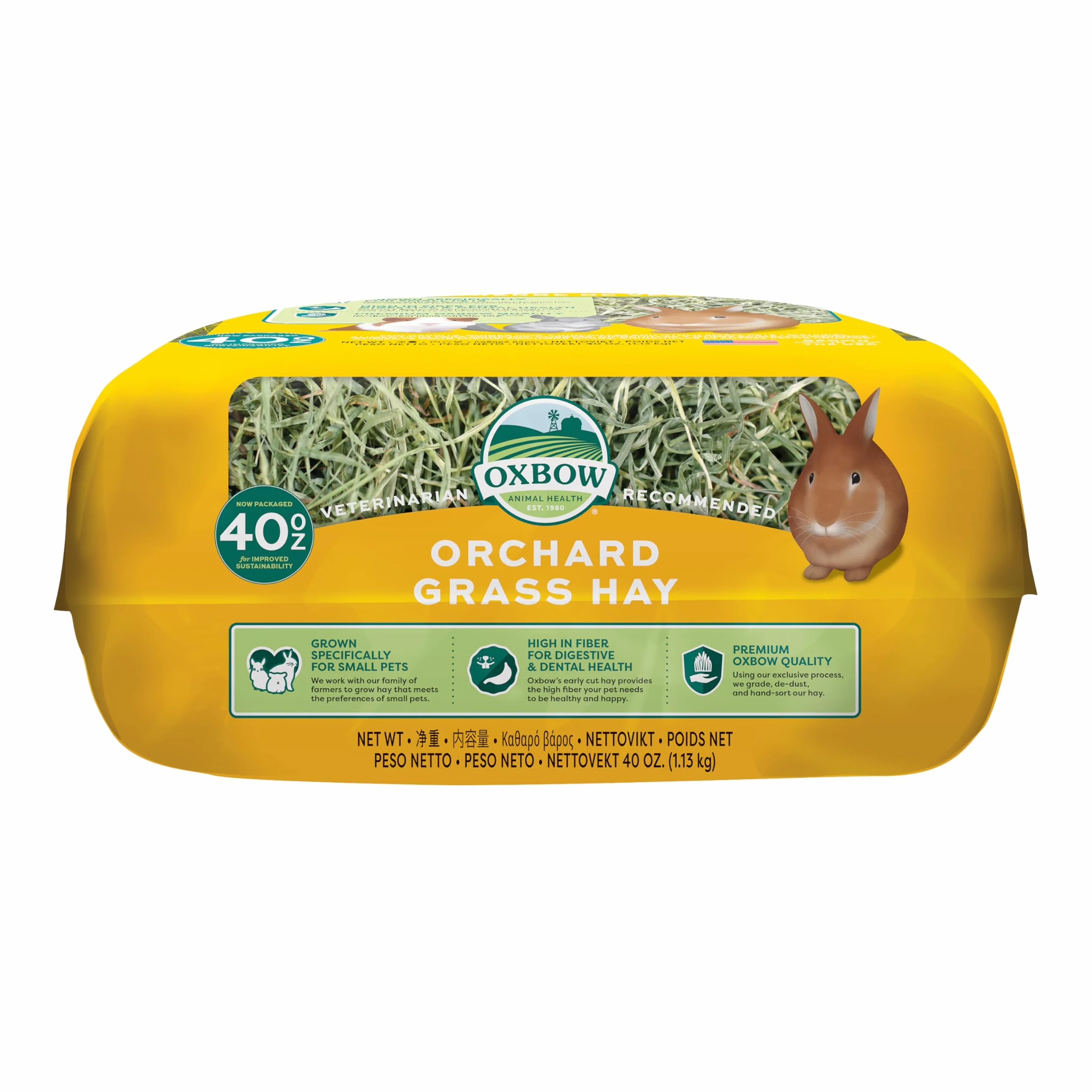 Oxbow Orchard Grass - Fieno per piccoli animali, 1130 gr