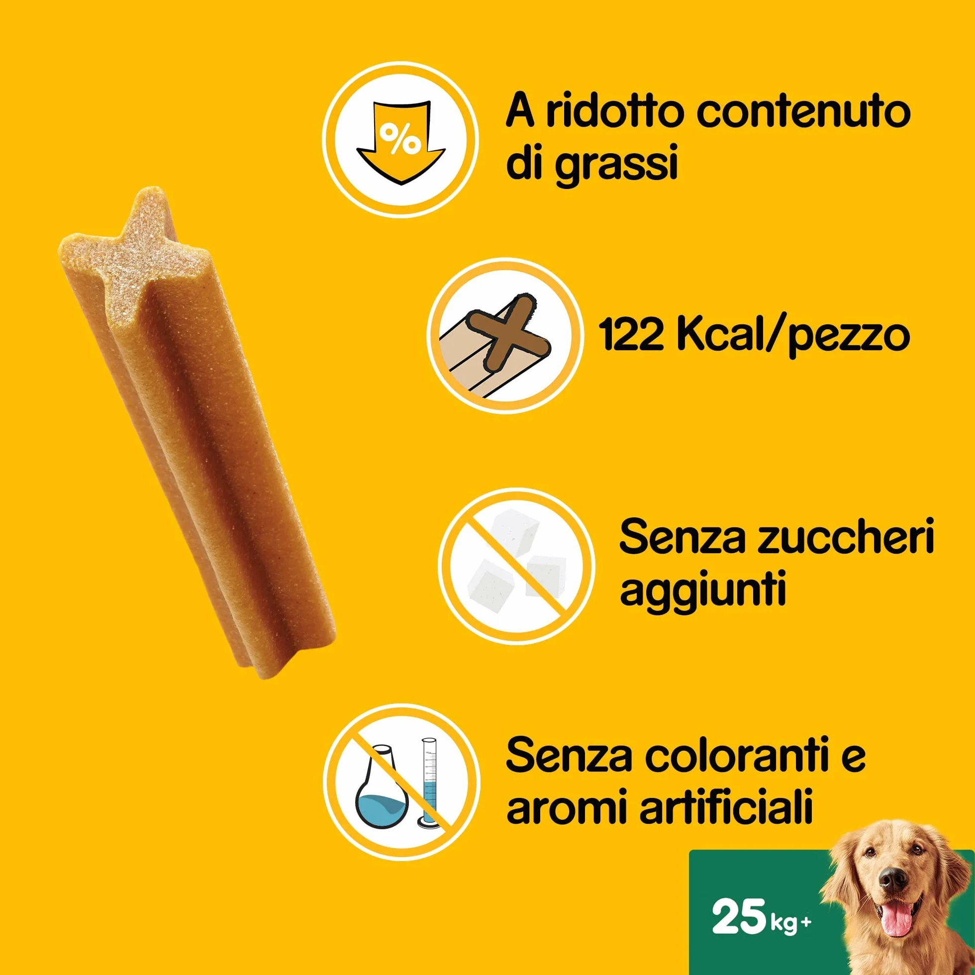 Pedigree Dentastix Snack per la Igiene Orale (Cane Grande +25 kg) 270 g 28 Pezzi - 4 Confezioni da 28 Pezzi (112 Pezzi totali)