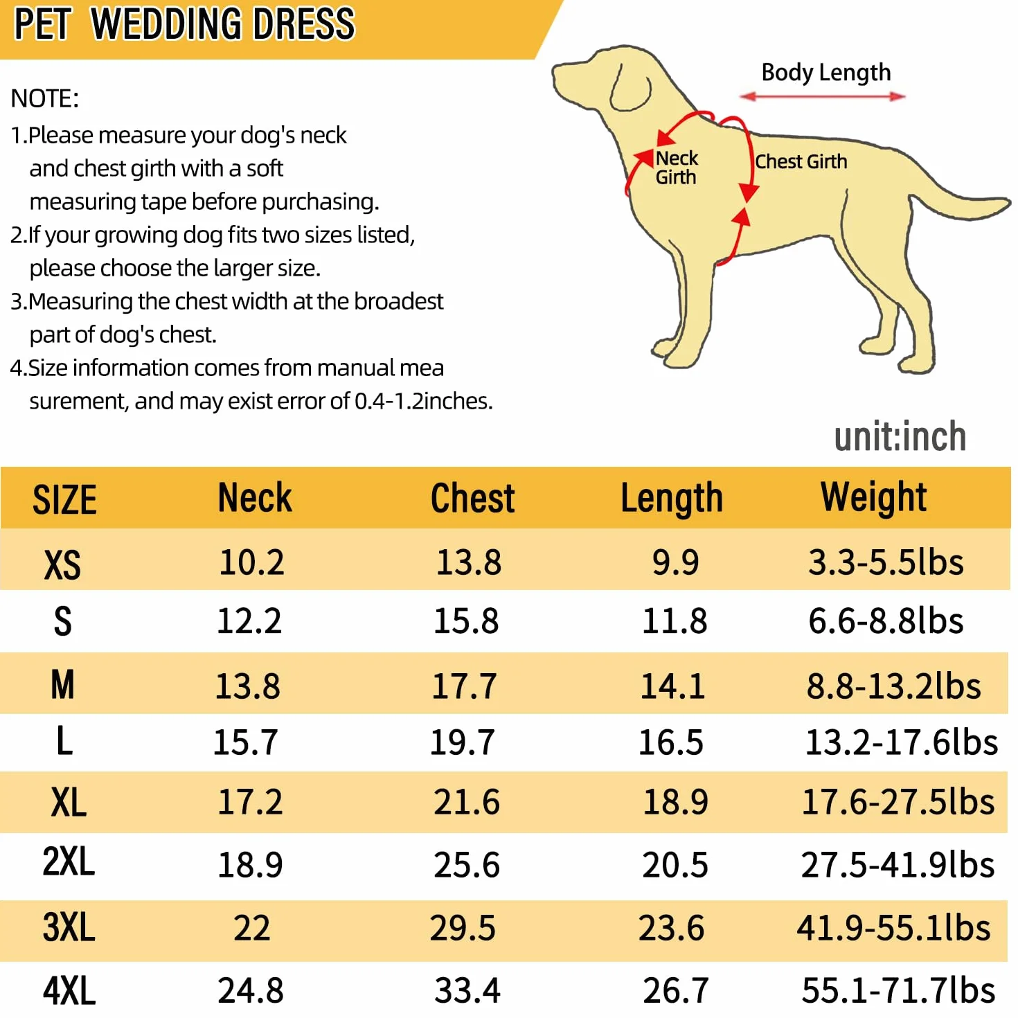 Vestito Bianco per Cani con Tutù in Pizzo Ricamato, Abito da Sposa Gonna da Principessa per Cuccioli Taglia Piccola Media 3XL
