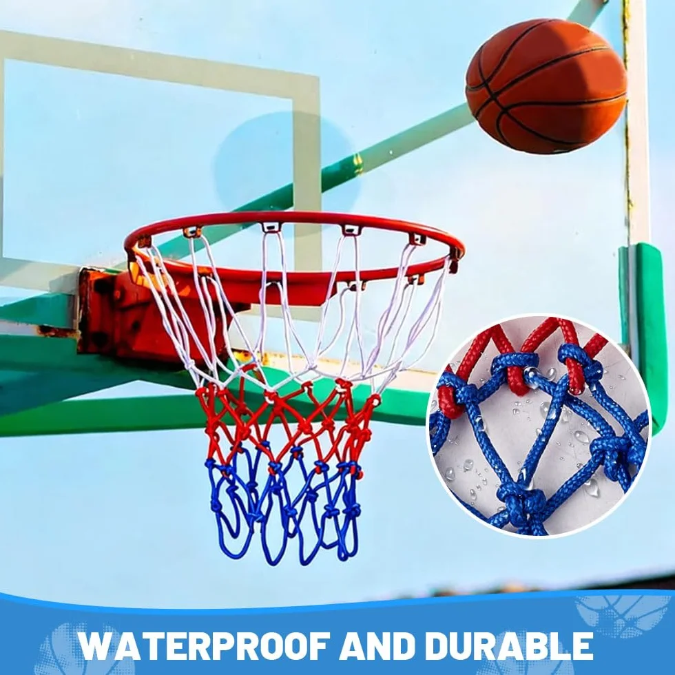 Rete Canestro Basket Esterno Nylon HMCEY,Portable Basketball Net Ricambio per Bambini Sport Scuola