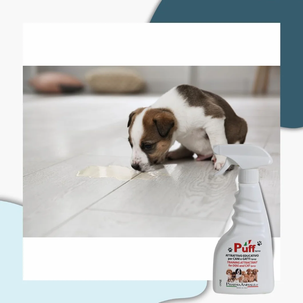 Puff Spray Attrattivo Naturale per Addestramento Cani e Gatti 100% Eco-Friendly | Facile Uso per Lettiera e Area Bisogni - 500 ml, Made in Italy