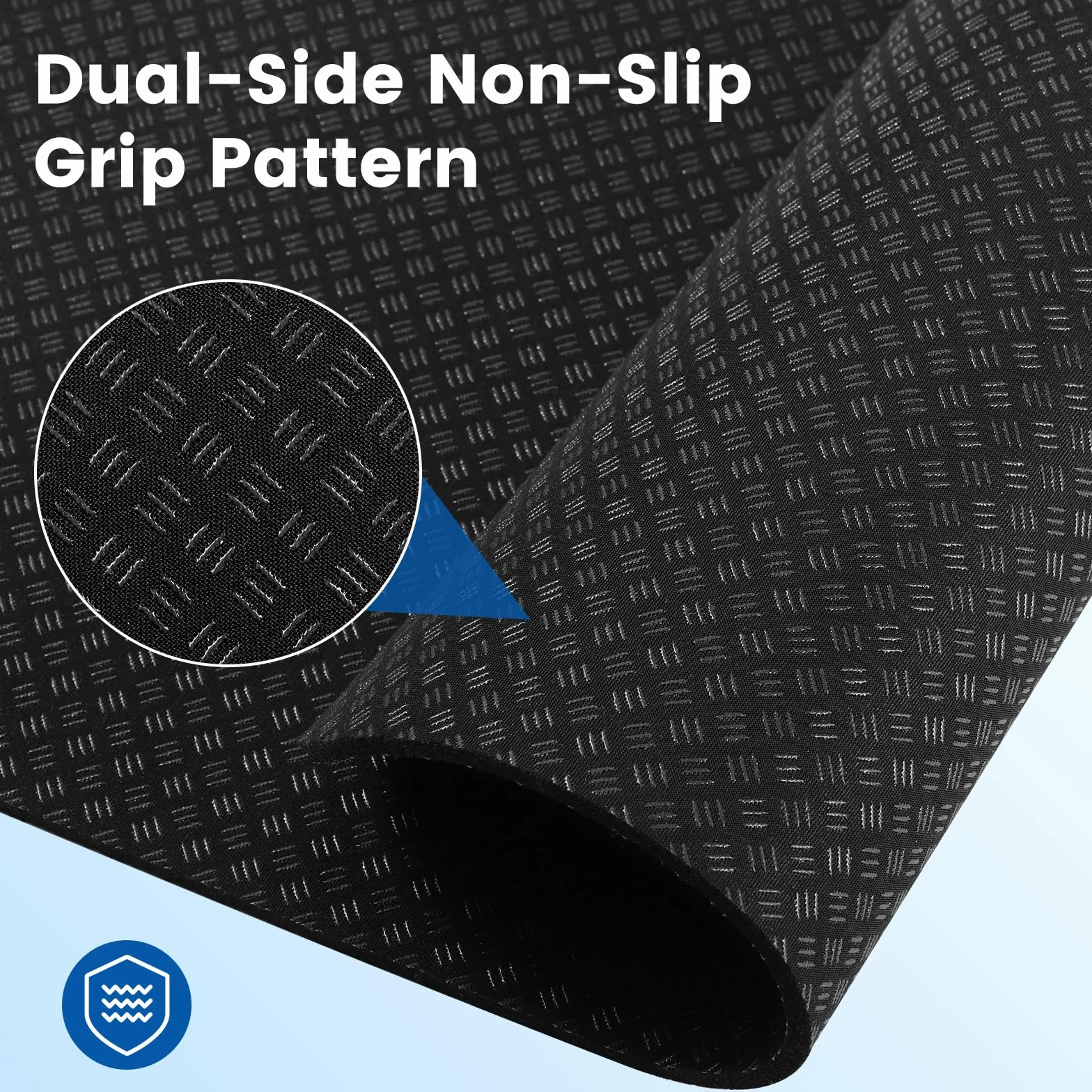 2Pezzi Tappetino Protezione Pavimento per Attrezzi Fitness, Tappetino Antiscivolo Doppia Faccia in Silicone, Tappeto di Protezione per Pavimento, Sottopattino per Attrezzatura Sportiva, Tapis Roulant