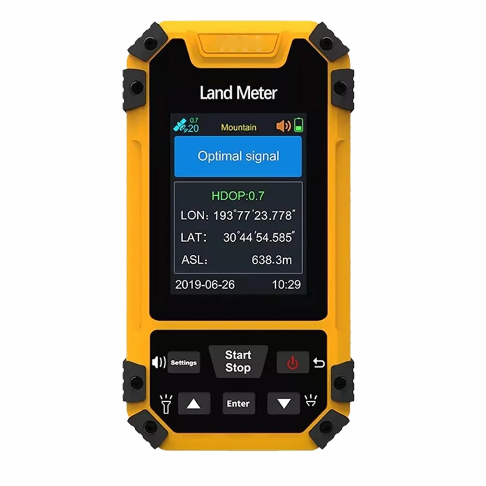 GPS portatile 2.4 pollici impermeabile, navigatore escursionismo rilevamento, con guida vocale e esportazione dati