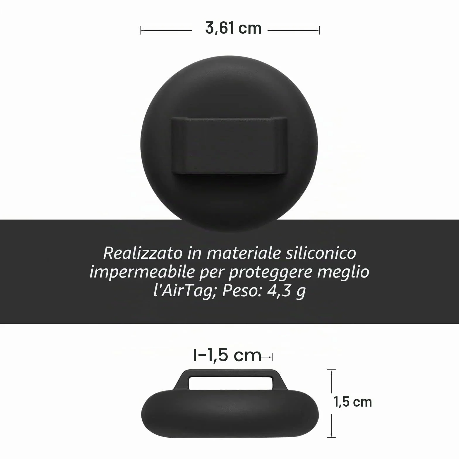 Collare con Fibbia di Sicurezza per Gattini e Cani di Piccola Taglia, Airtag GPS non Incluso,Ferroso