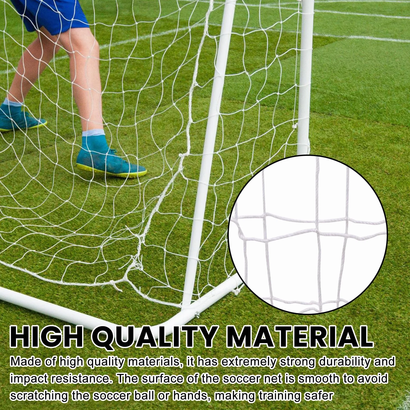 Rete da calcio 180x120cm: rete da calcio sostitutiva sportiva resistente agli strappi, rete da calcio sostitutiva, rete da calcio per allenamento, per partite sportive (senza porta)