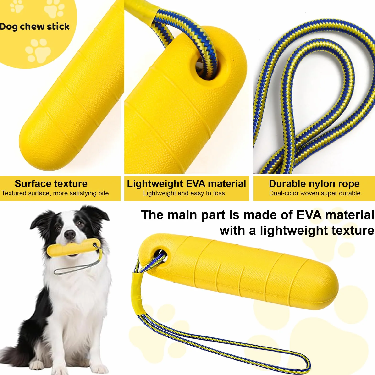 MplehDa Dummy galleggiante per cani, giocattolo acquatico per cani e giochi di lancio su terra e in acqua, giocattolo interattivo, giocattolo per cani galleggiante