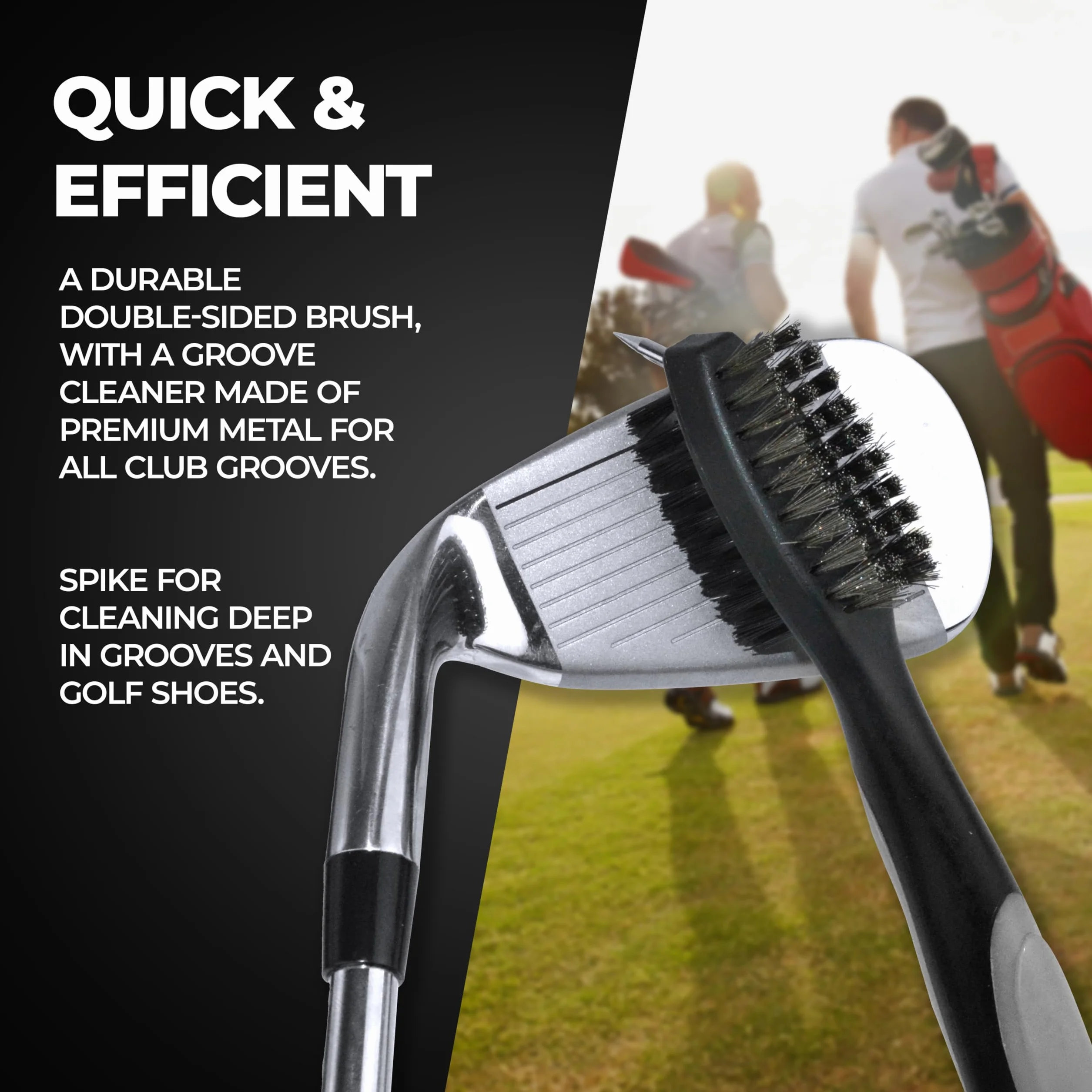PGA Deluxe Dual Sided Golf Club Spazzola e Groove Cleaner