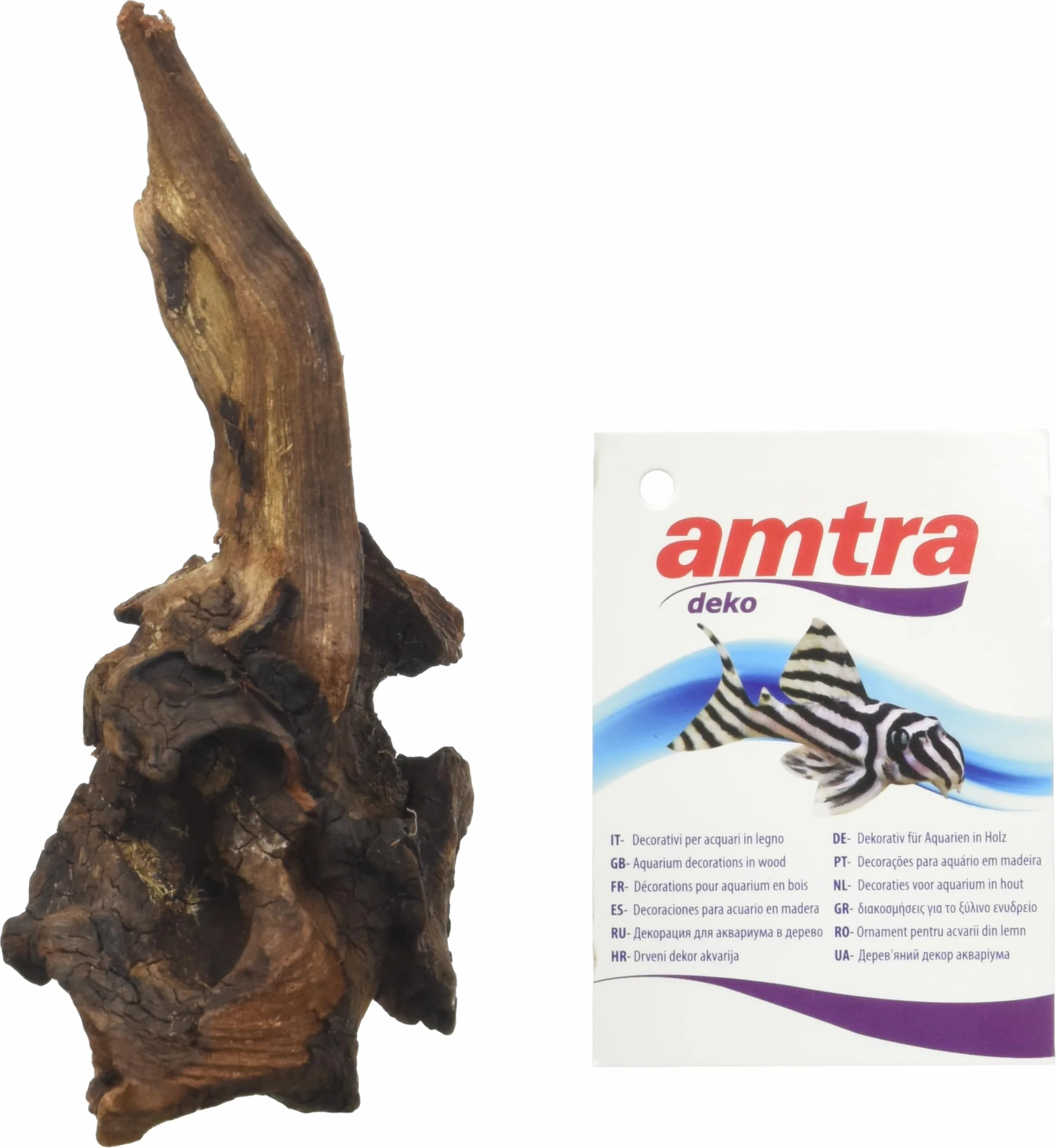 Amtra Legno Mystic Wood - Decorazione per acquario naturale, per acquario, paludari e terrari, 15-20 CM