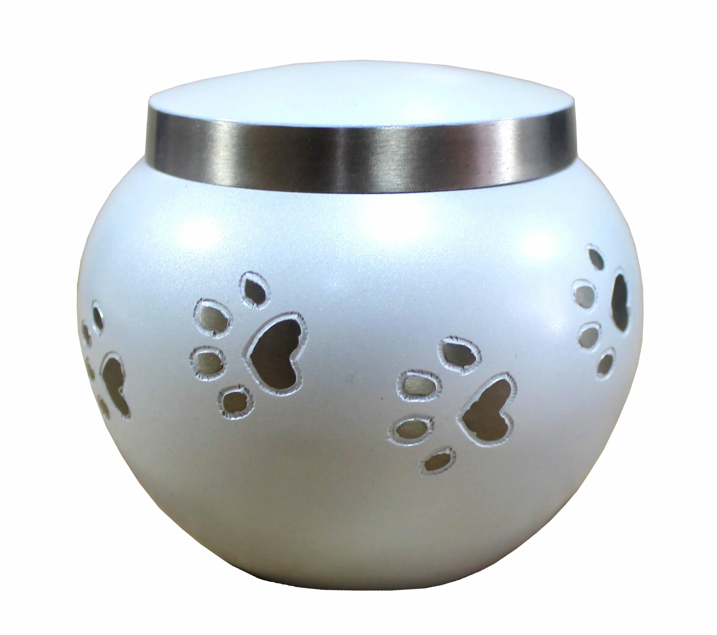 eSplanade Urna funeraria monumenti Urna Contenitore in vetro | Urna in ottone | Urna in metallo | Graburne | Monumenti souvenir | Urna per animali domestici (bianco 30 lb)