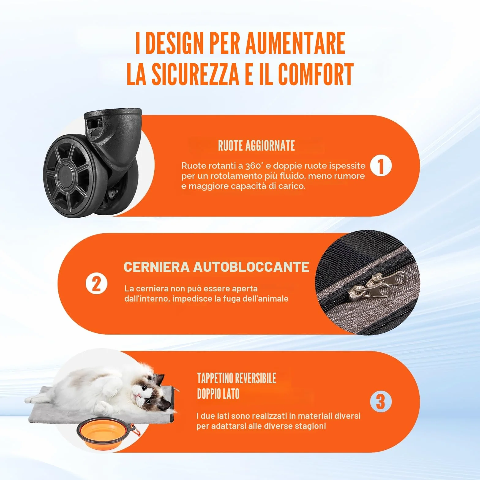 VEVOR Trasportino per Cani e Gatti con Maniglia Telescopica e Ruote, Carico Massimo 9,9 kg Borsa Porta Animali Domestici Approvato dalla Compagnia Aerea, Tessuto Oxford 600D Cerniera Autobloccante