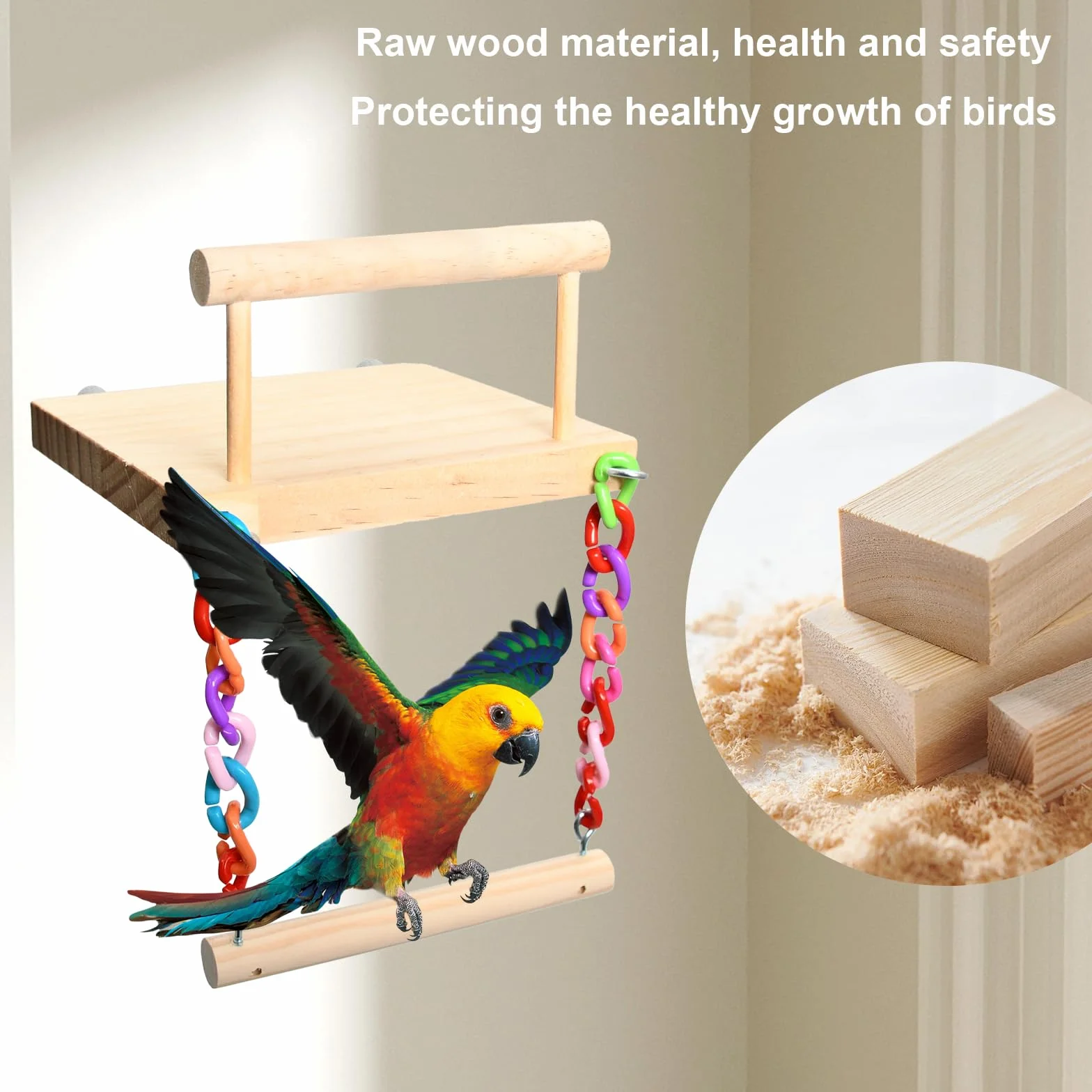 Giocattoli per uccelli pappagalli set scale altalene legno palestra altalena animali regali criceti polli