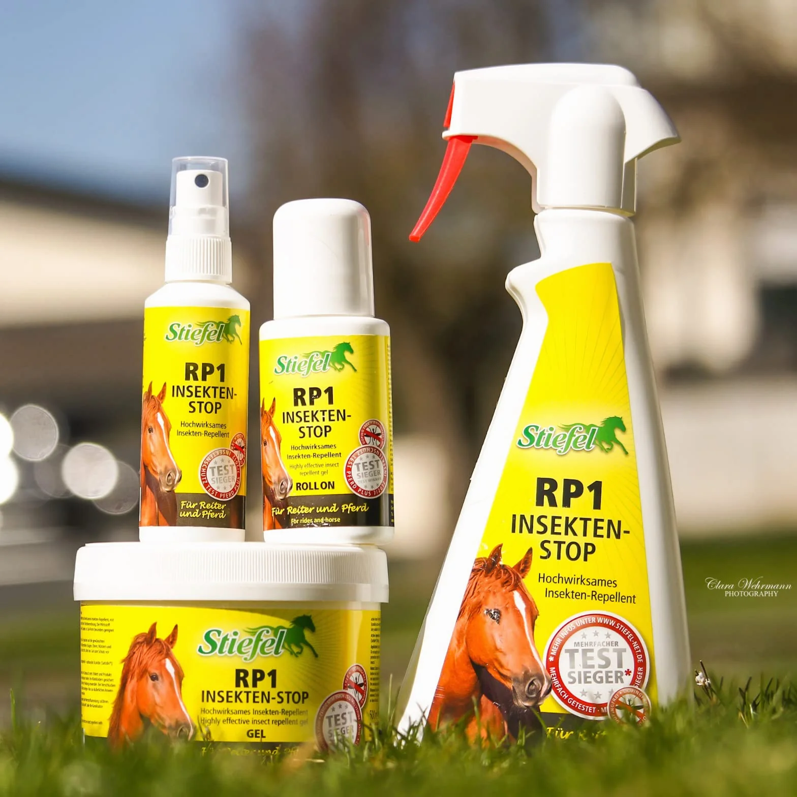 Stiefel RP1 Insetto Stop Gel per Cavalli, Altamente Efficace Repellente per Cavalli e Cavaliere, Quasi inodore, Spray Contro zanzare, Freni, zecche, Diverse Ore di efficacia, 500 ml