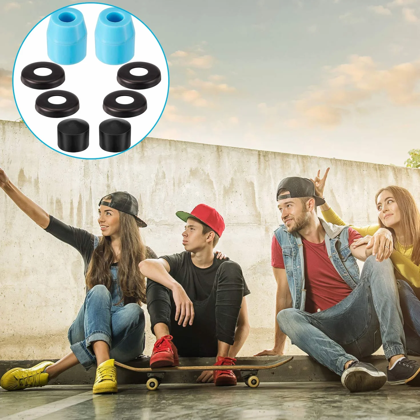 Shappy 20 Pezzi Boccole per Skateboard Longboard Camion Rondelle 7 Pollici